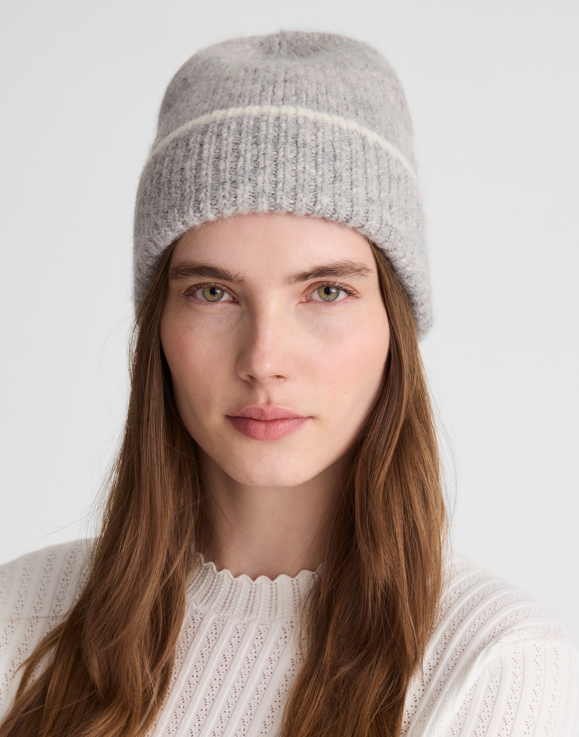 Cuffed Beanie in Alpaca Blend