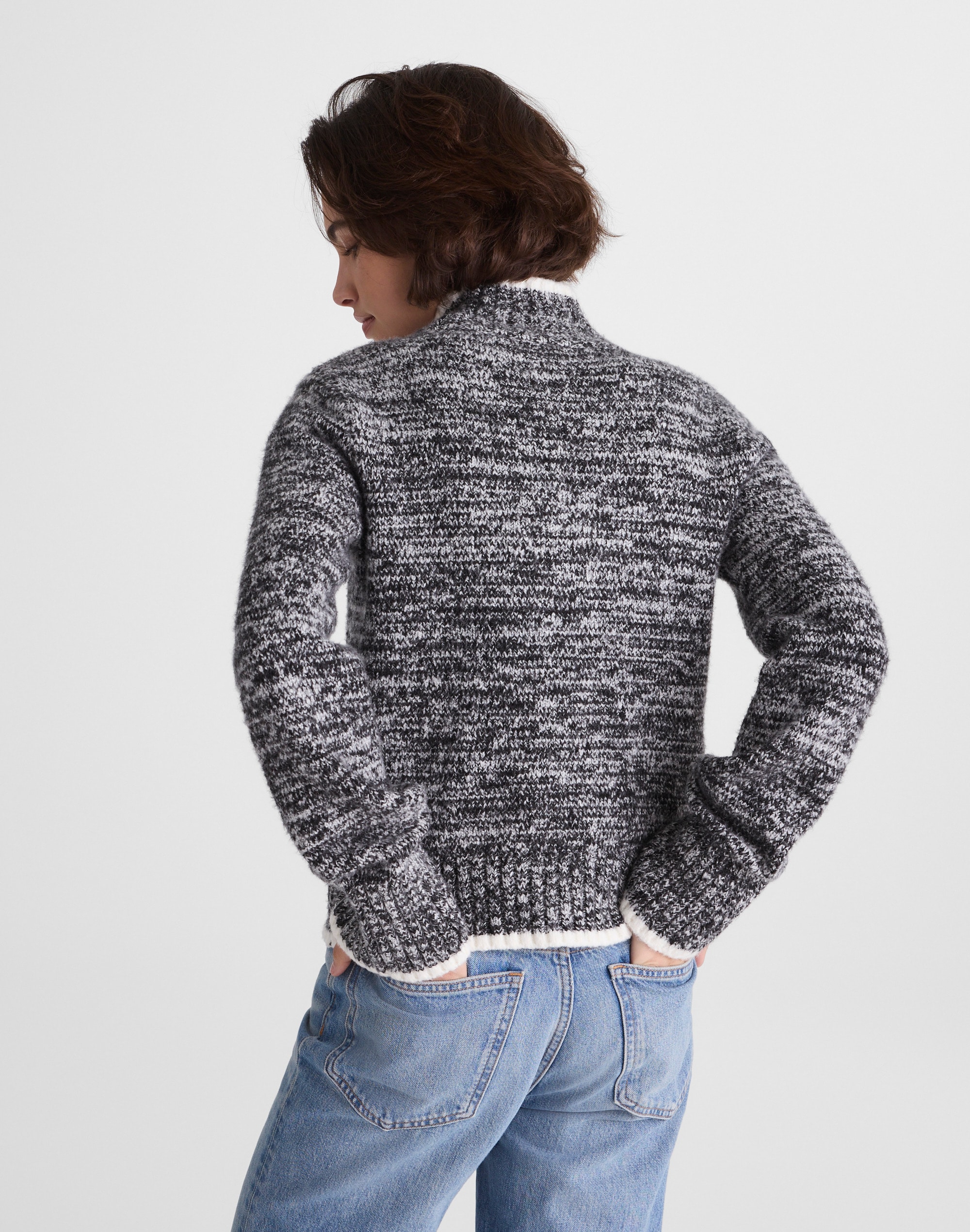 Marled Mockneck Sweater