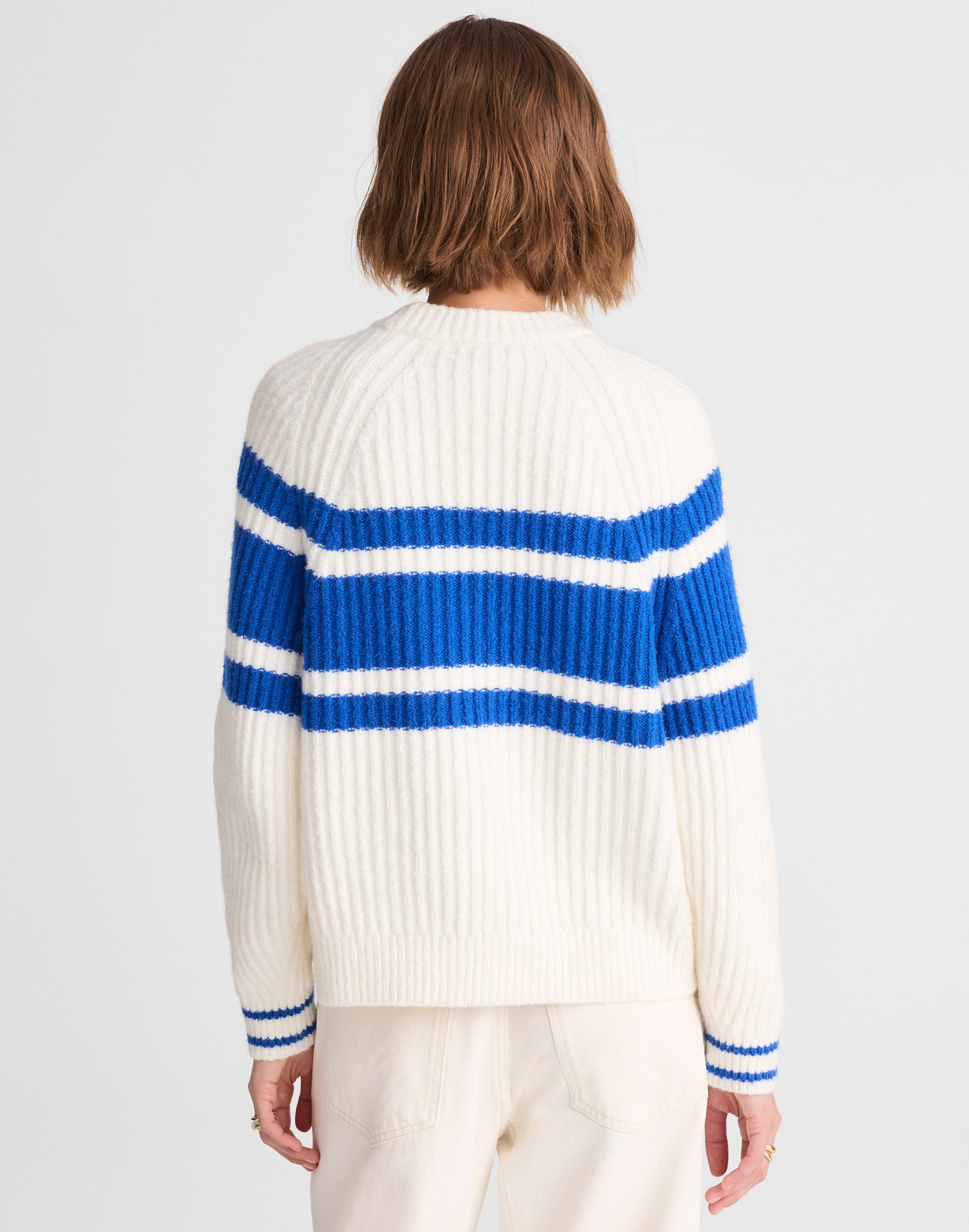 Raglan-Sleeve Sweater Stripe