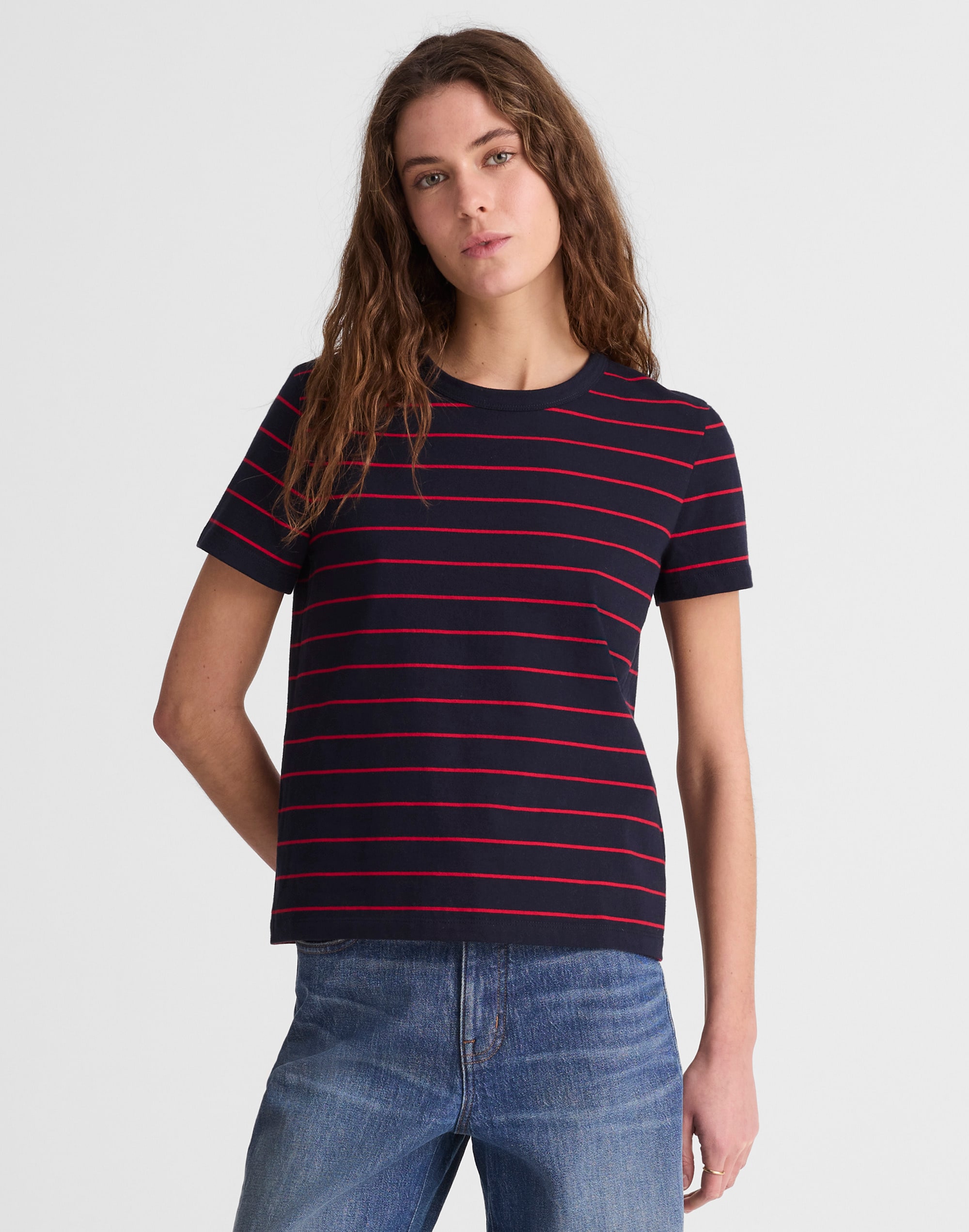 The Perfect Crewneck Tee in Allday Jersey