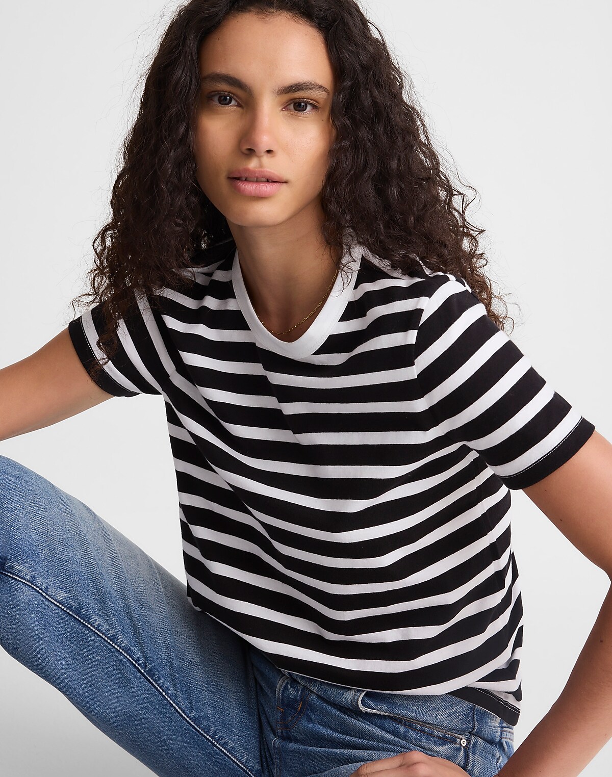 The Perfect Crewneck Tee in Allday Jersey