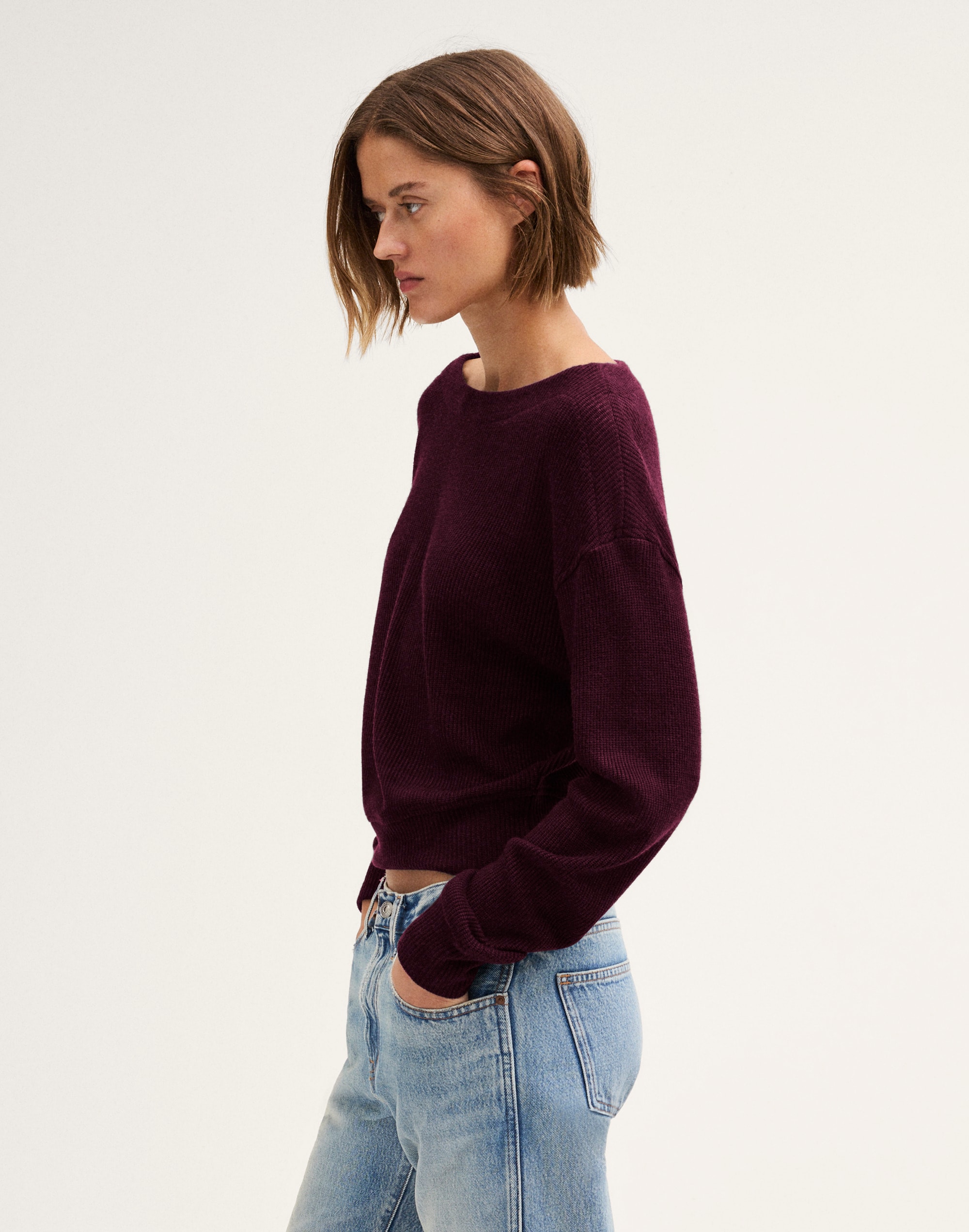 Boatneck Drop-Shoulder Top