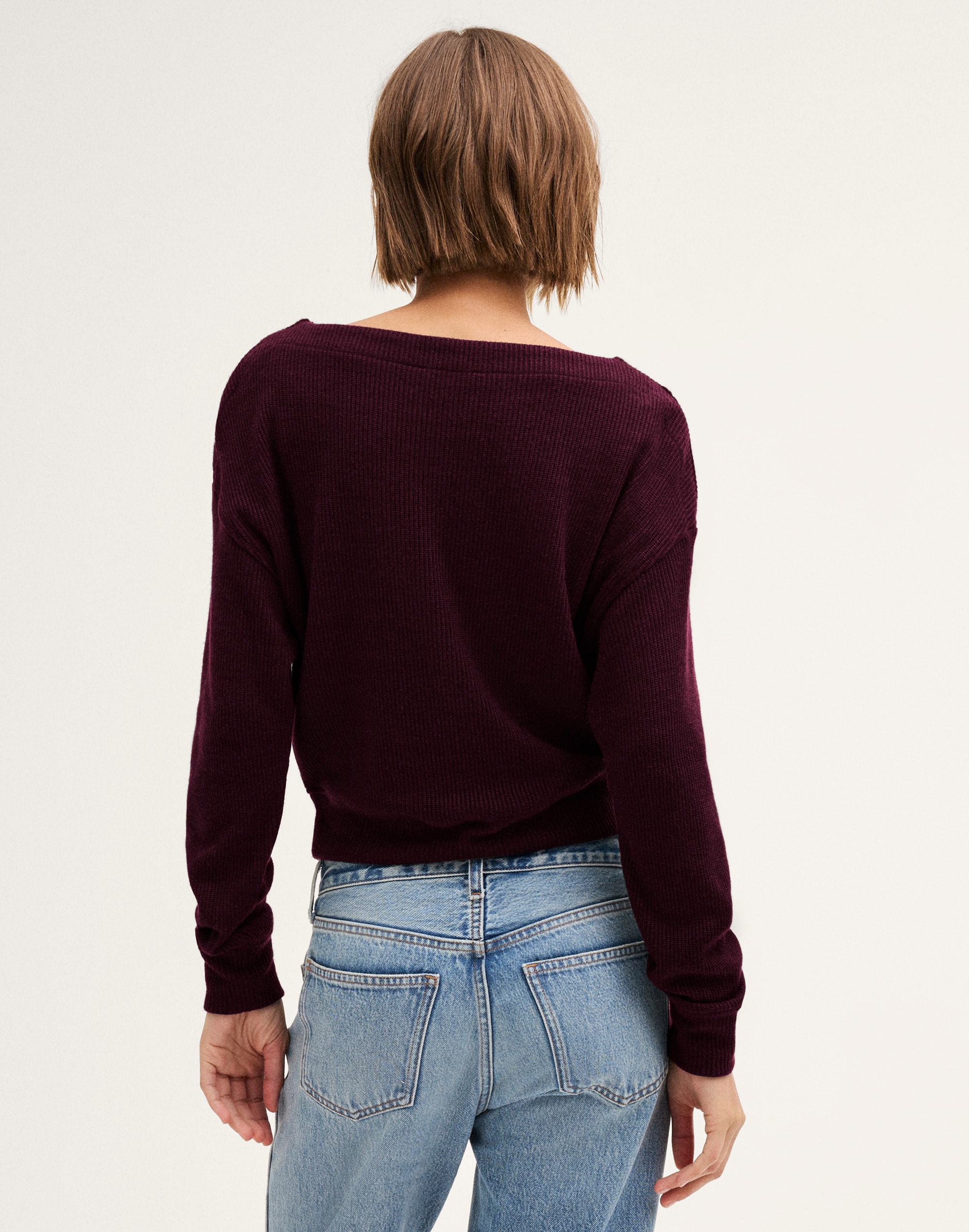 Boatneck Drop-Shoulder Top