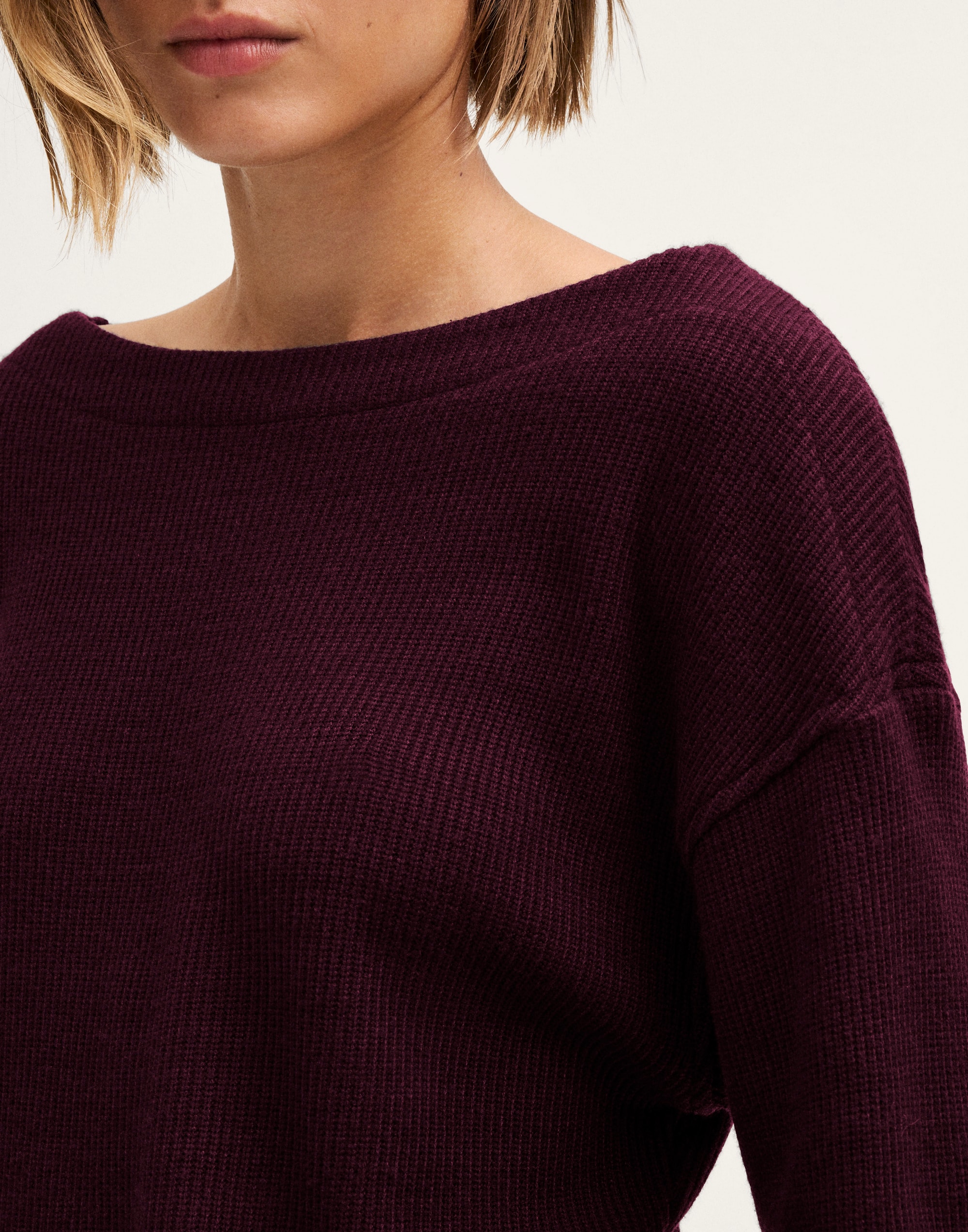 Boatneck Drop-Shoulder Top
