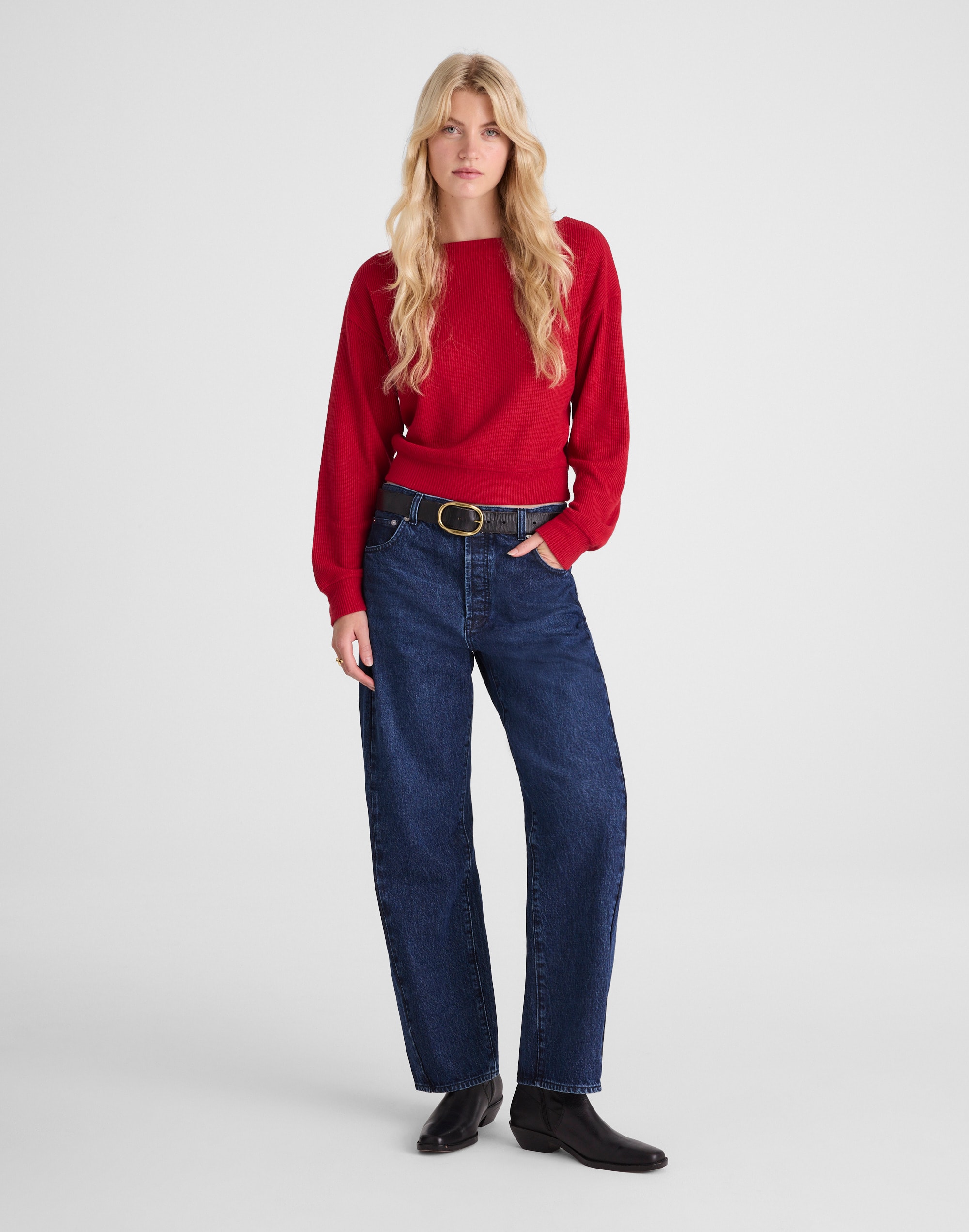 Boatneck Drop-Shoulder Top