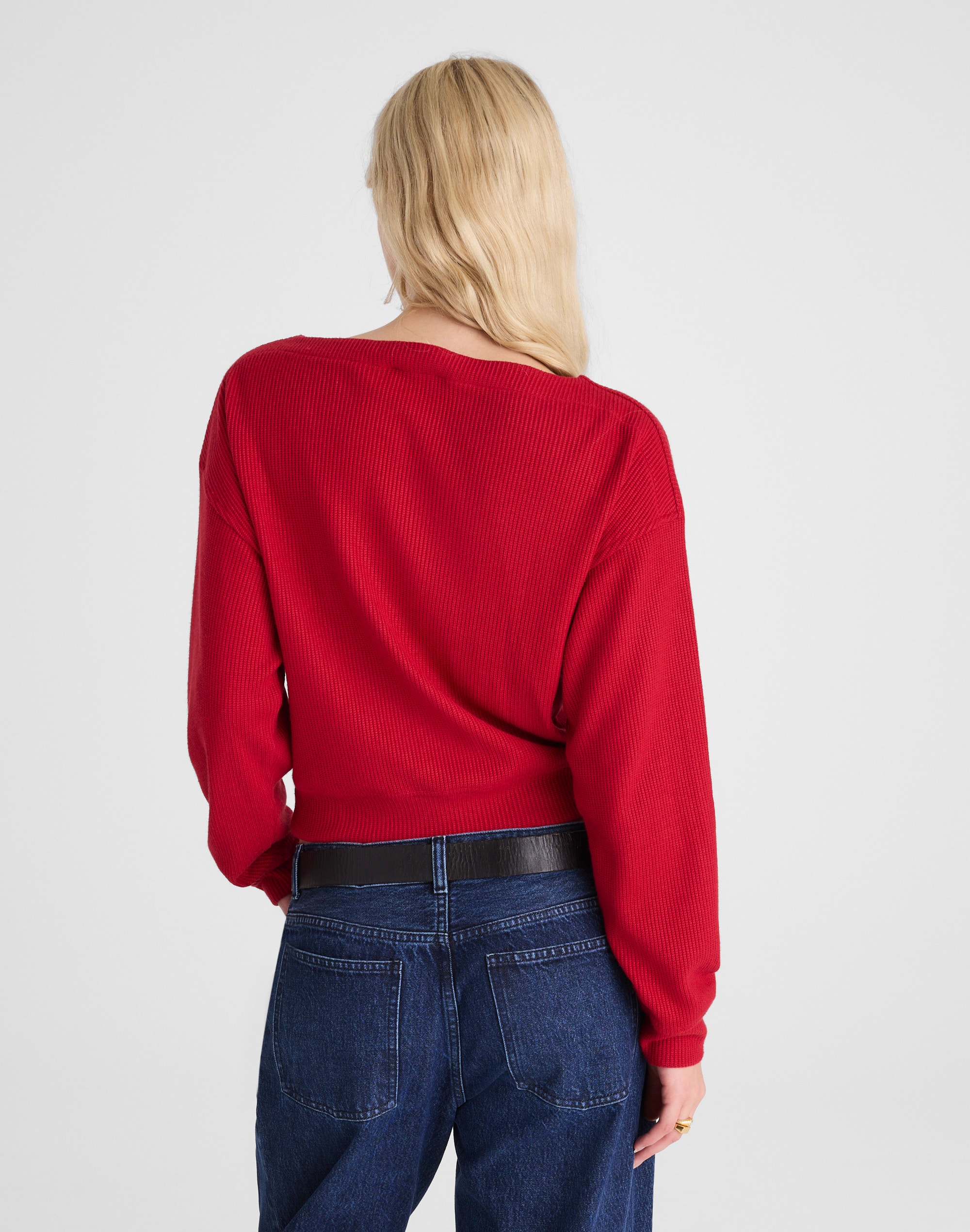 Boatneck Drop-Shoulder Top