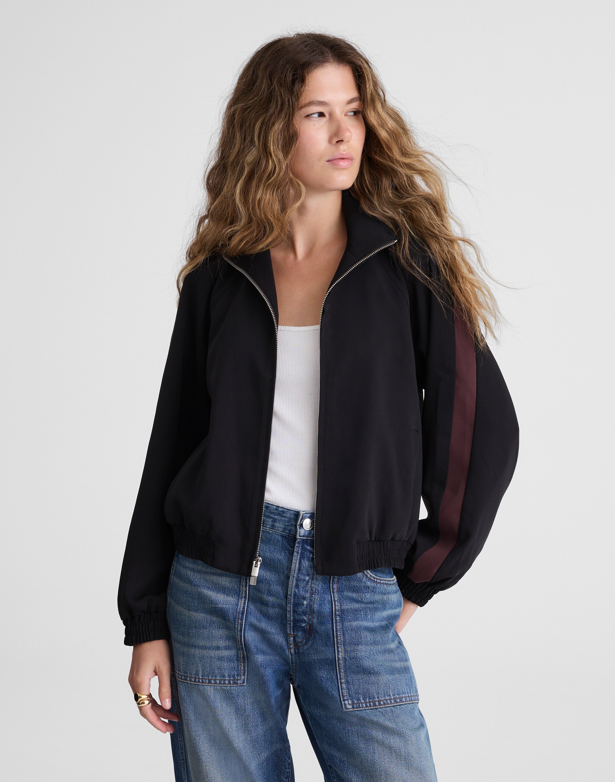 Zip-Front Track Jacket