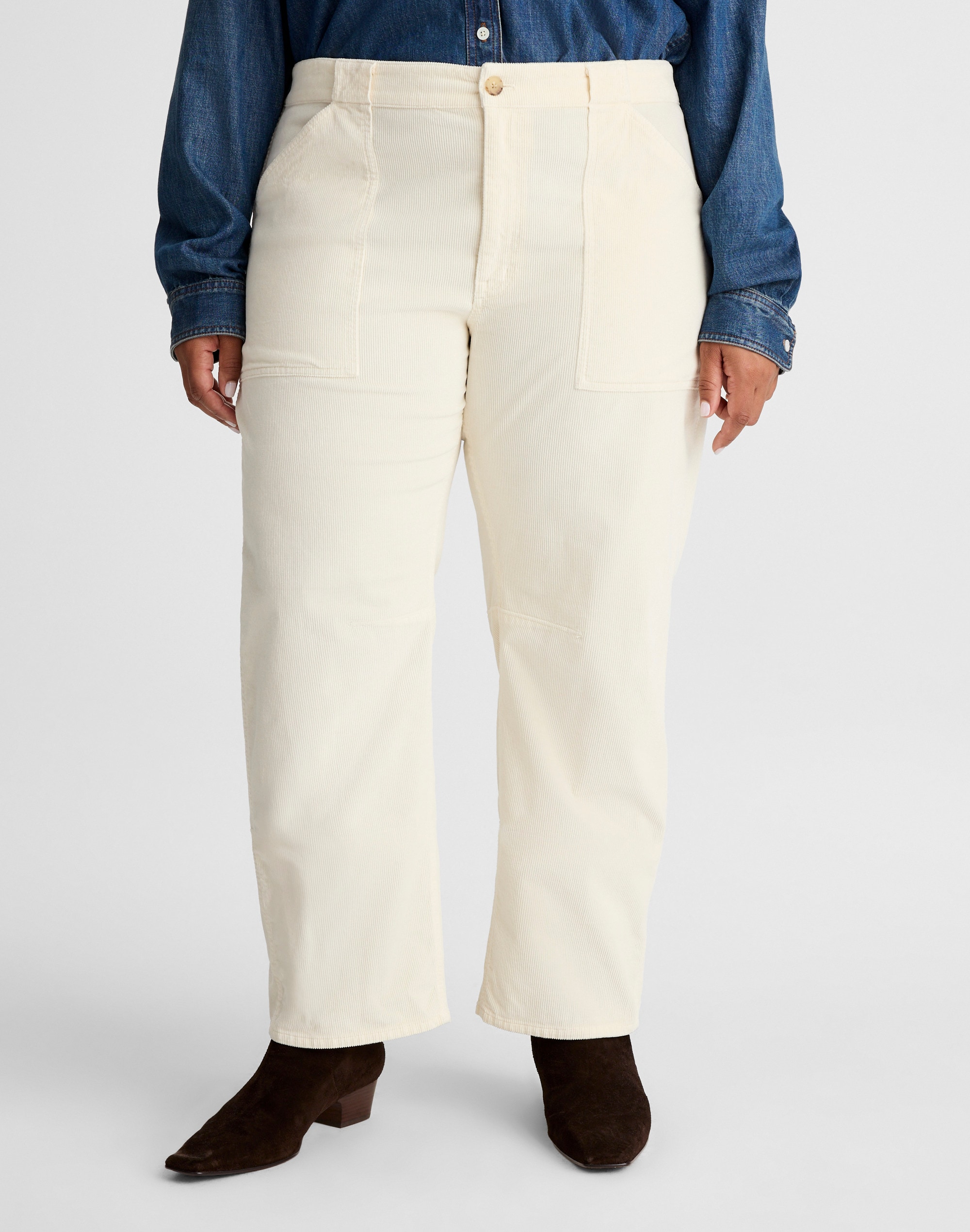 The Plus Darted Barrel-Leg Utility Pant Corduroy