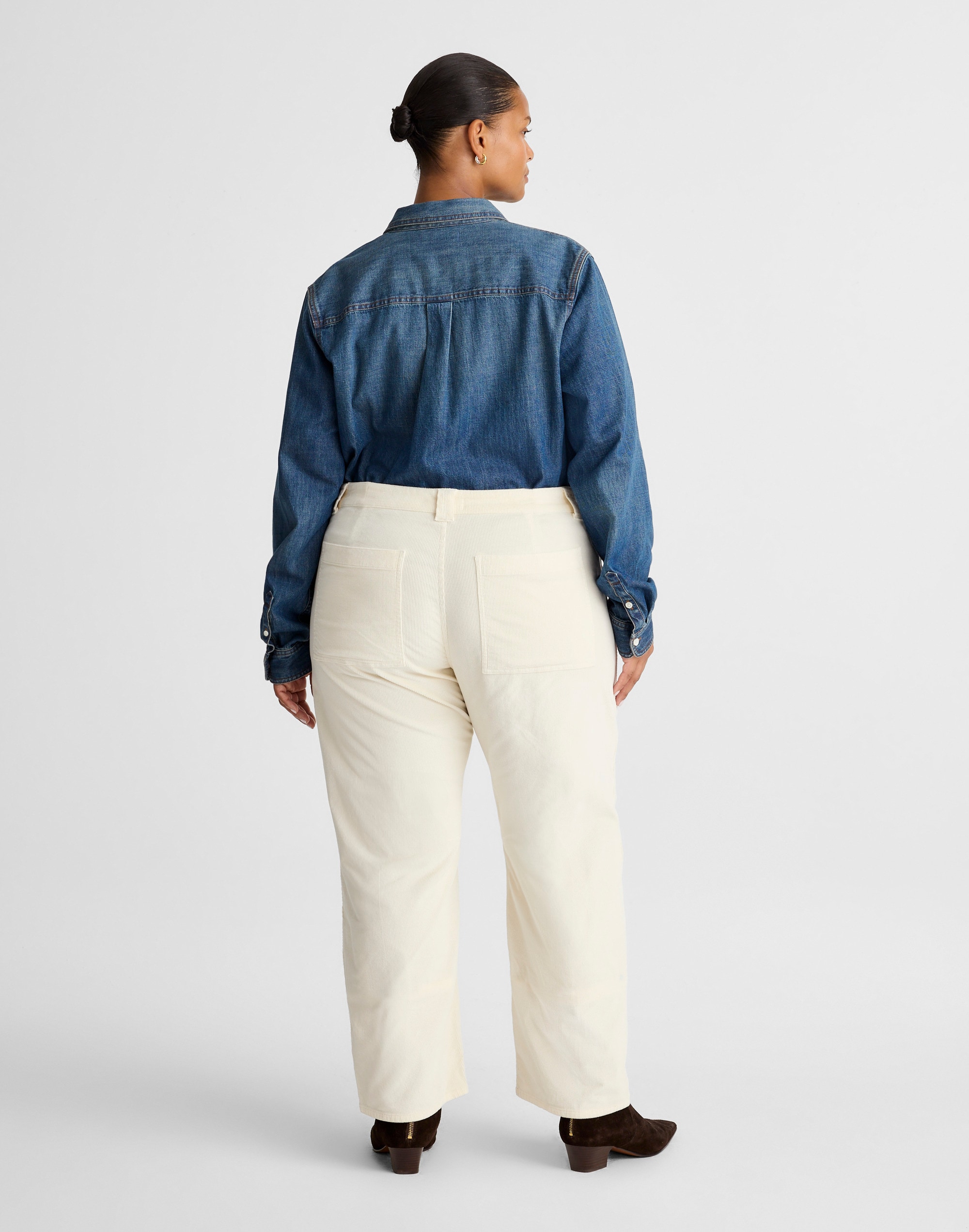 The Plus Darted Barrel-Leg Utility Pant Corduroy
