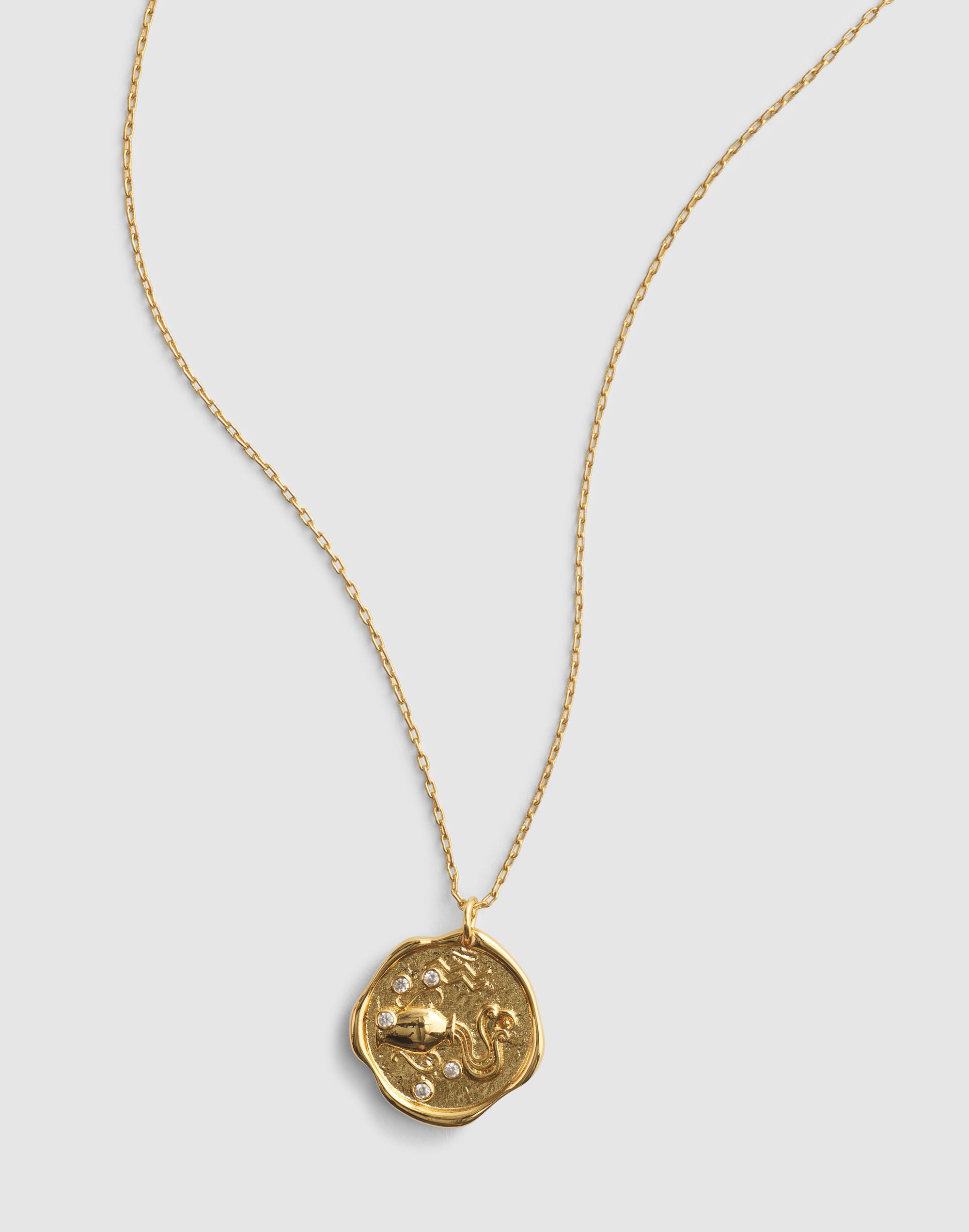 Madewell Zodiac Pendant Necklace In Gold
