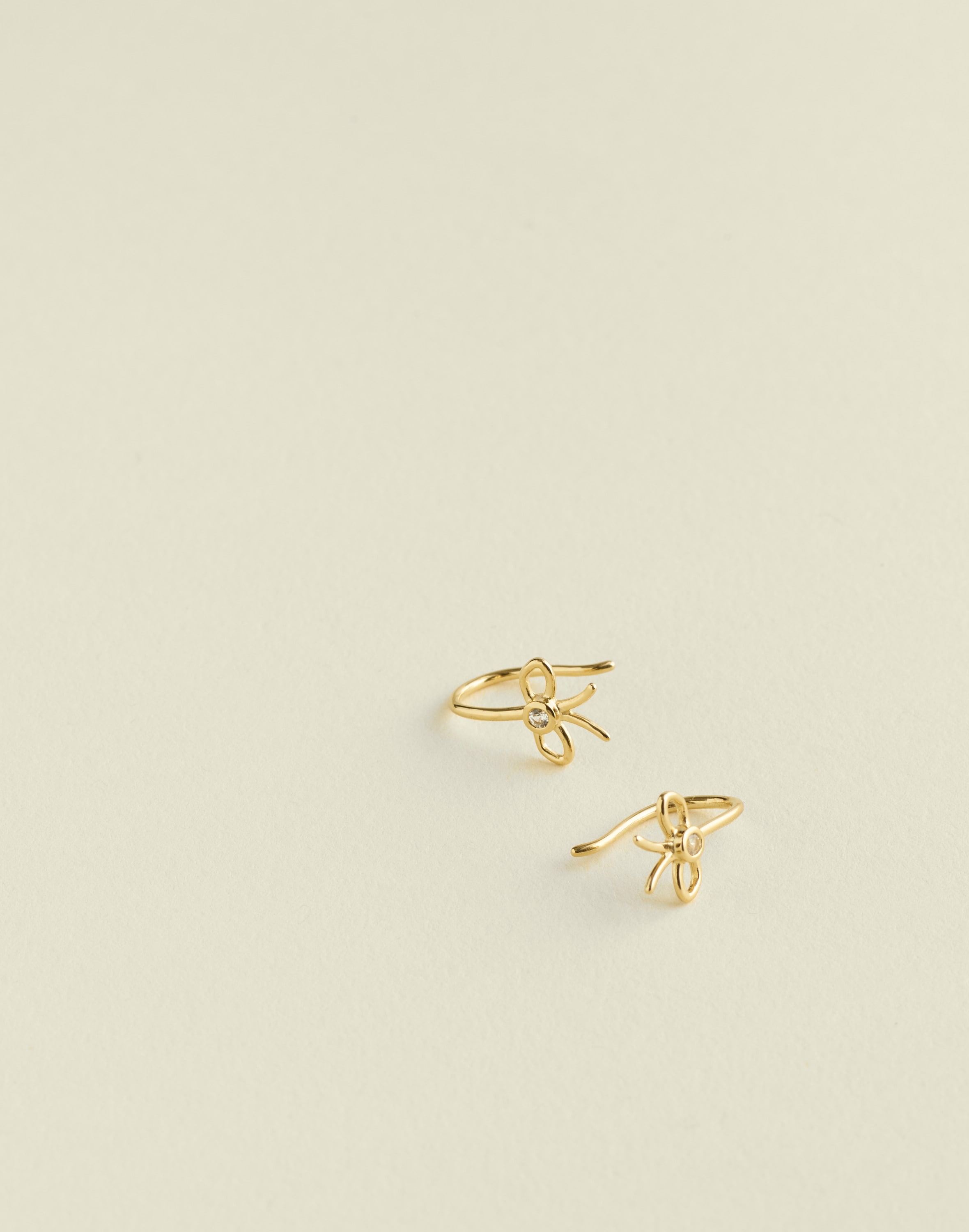 Demi-Fine Crystal Bow Earrings