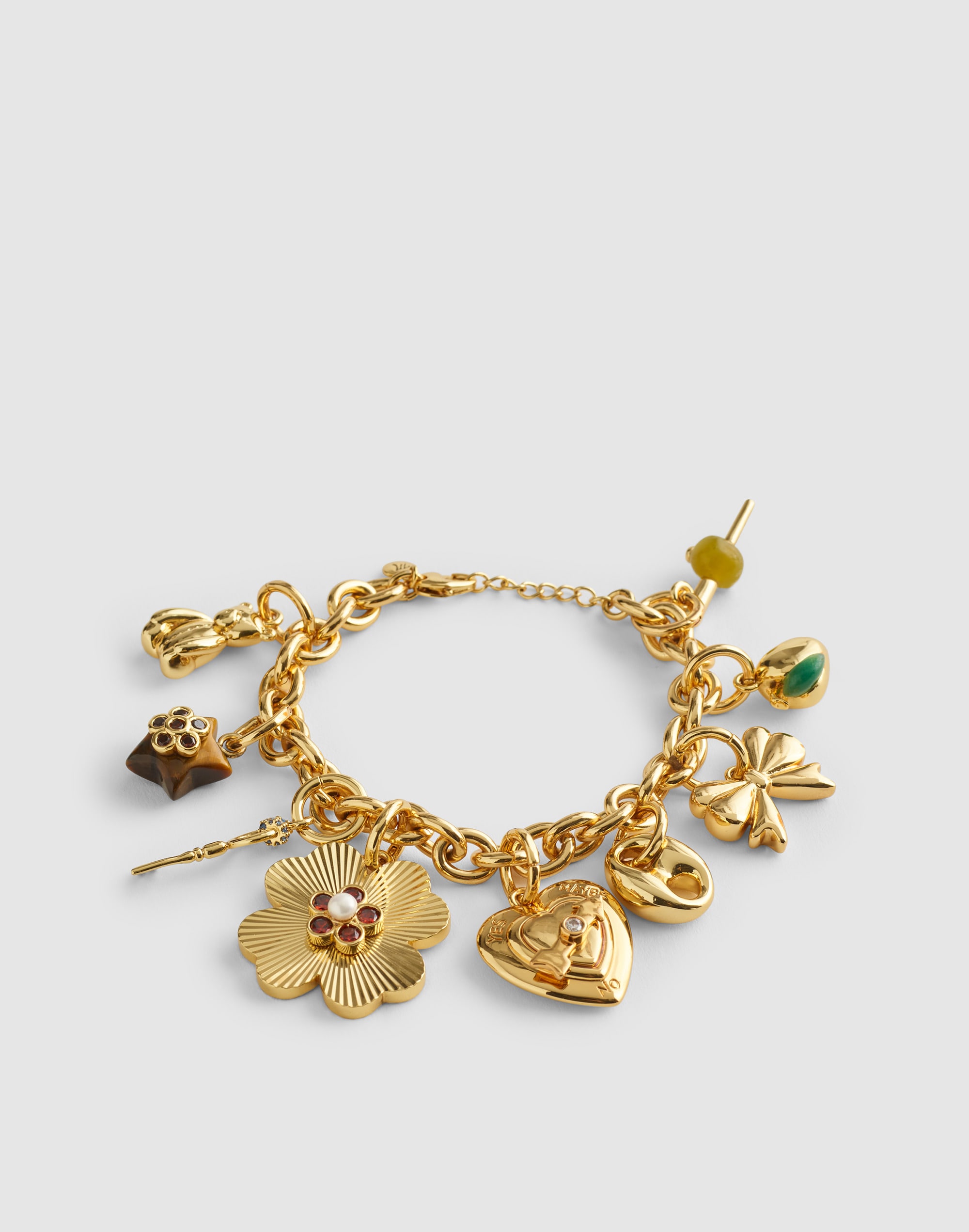 Semiprecious Olive Charm