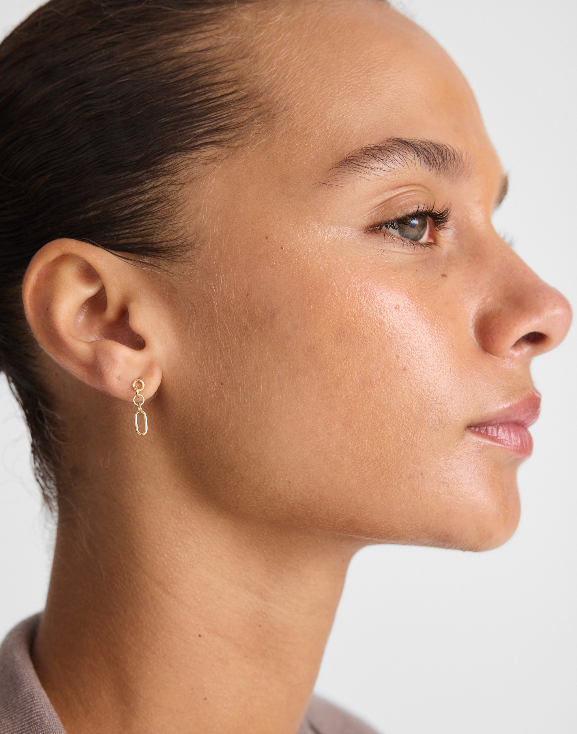 Demi-Fine Chain-Link Drop Earrings