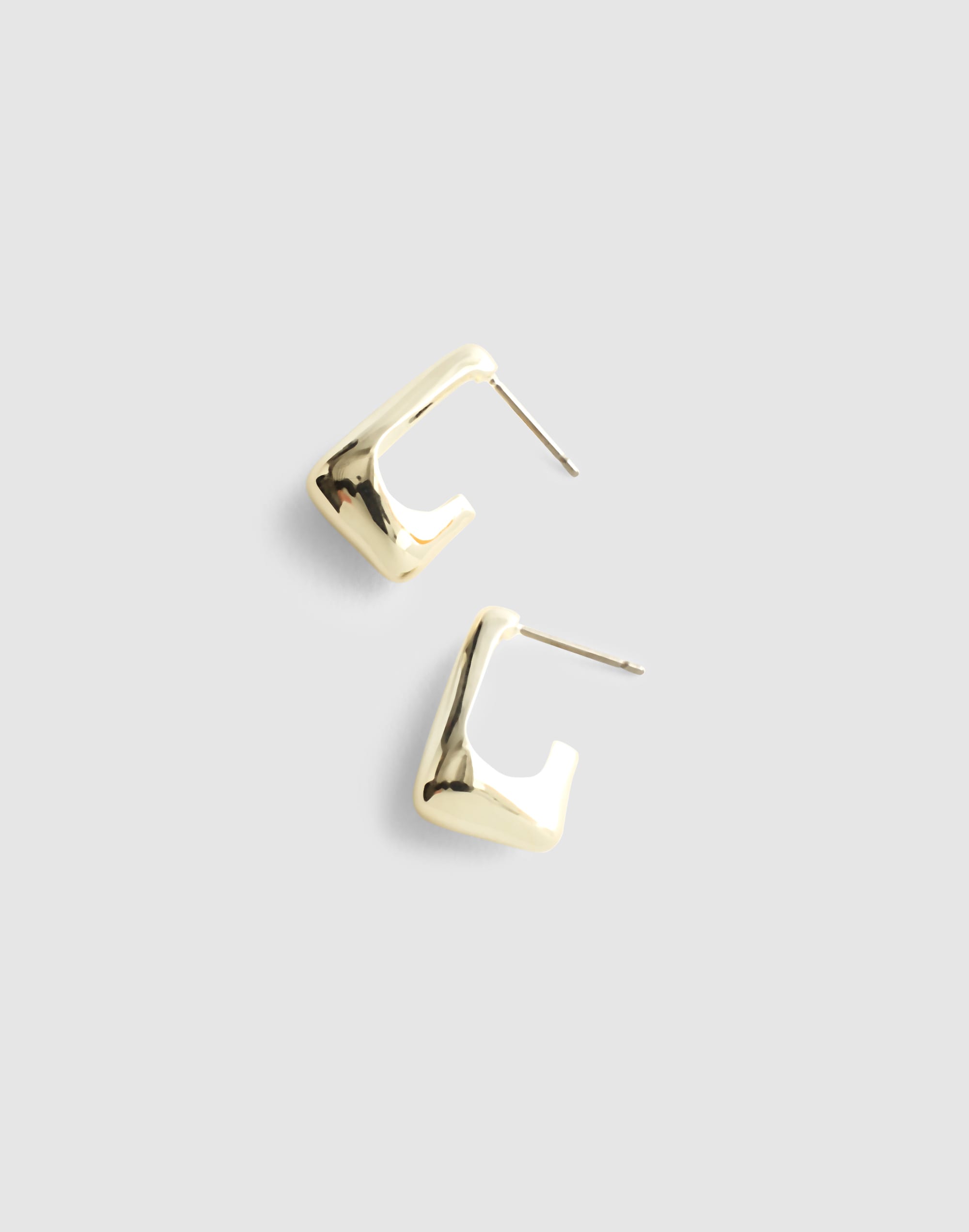 sculpted teardrop small hoop earrings