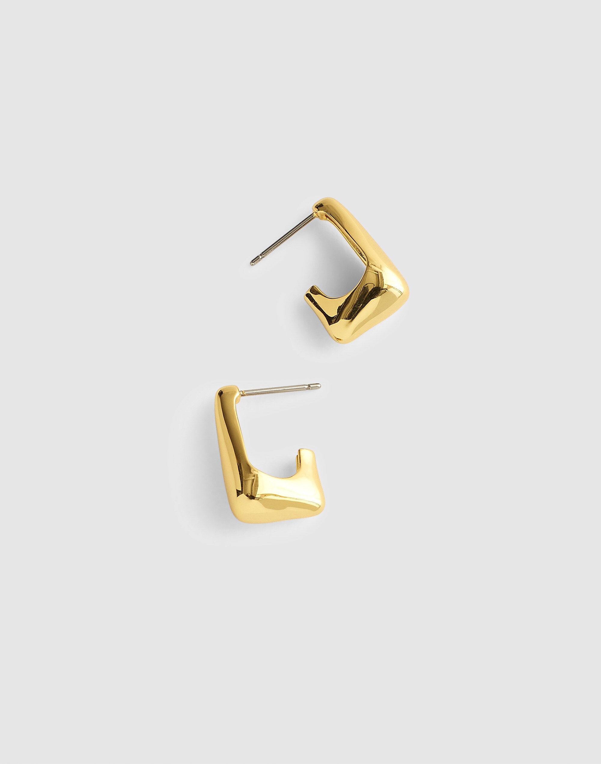 sculpted teardrop small hoop earrings