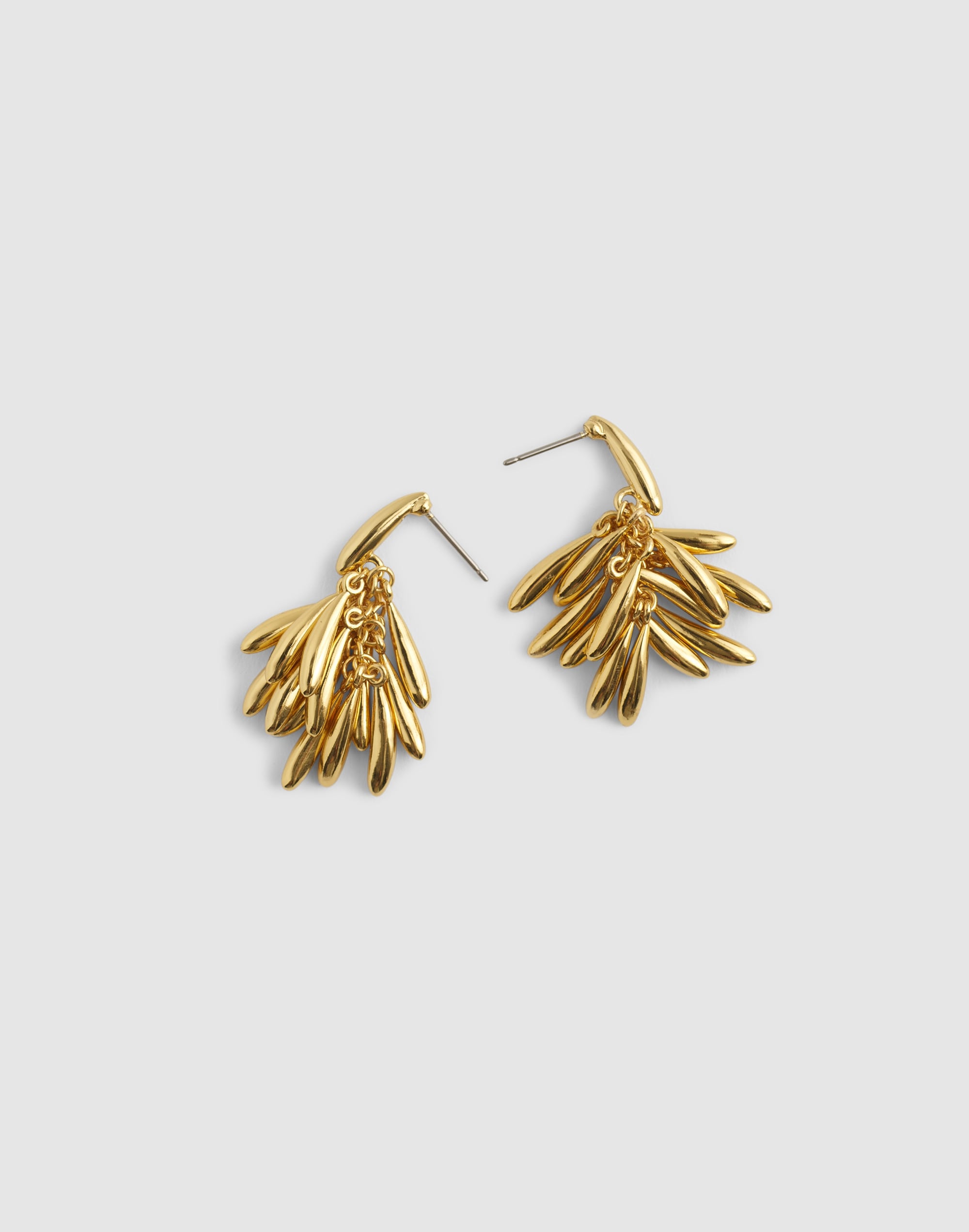 sculpted teardrop cluster earrings