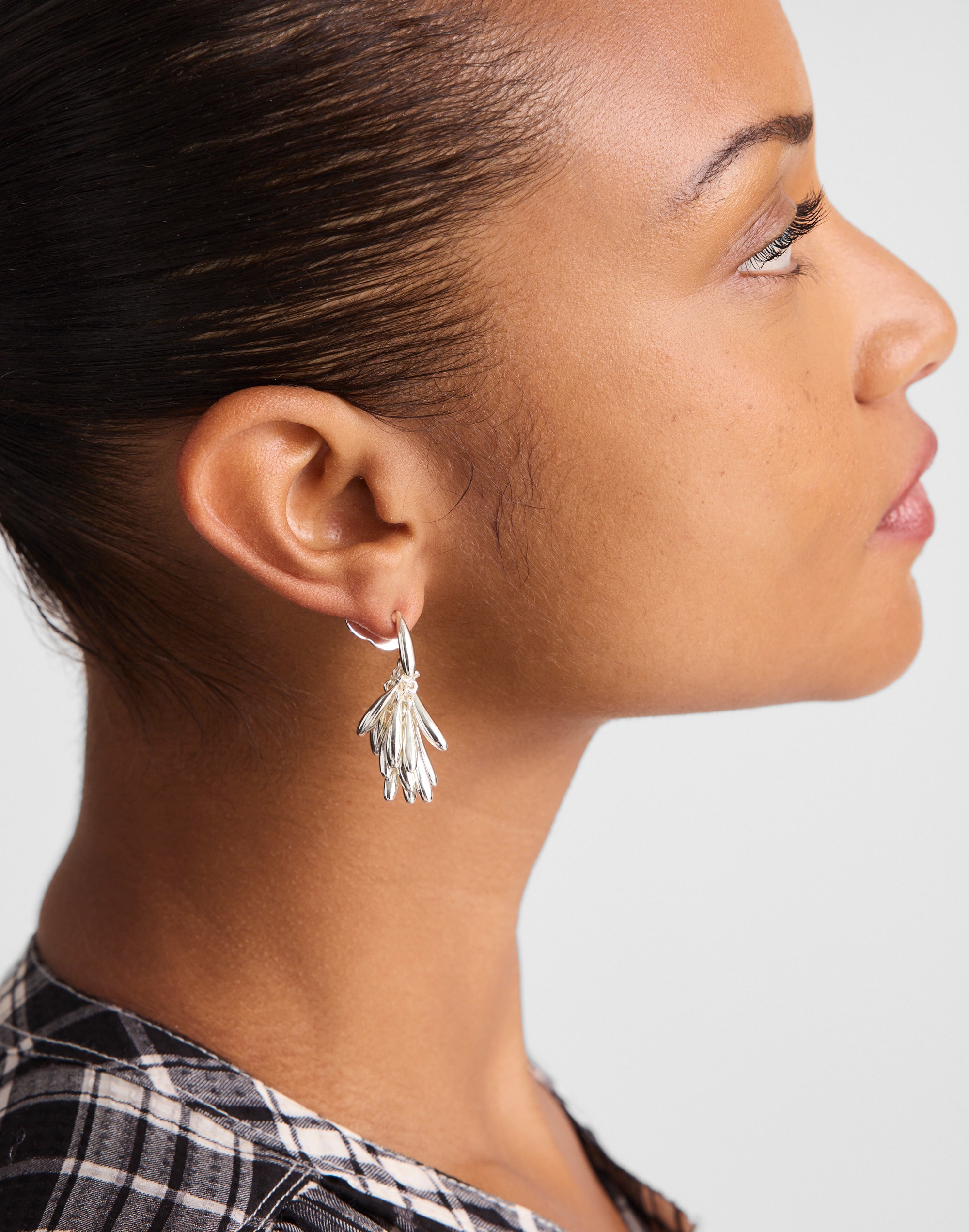 Sculpted Teardrop Cluster Earrings