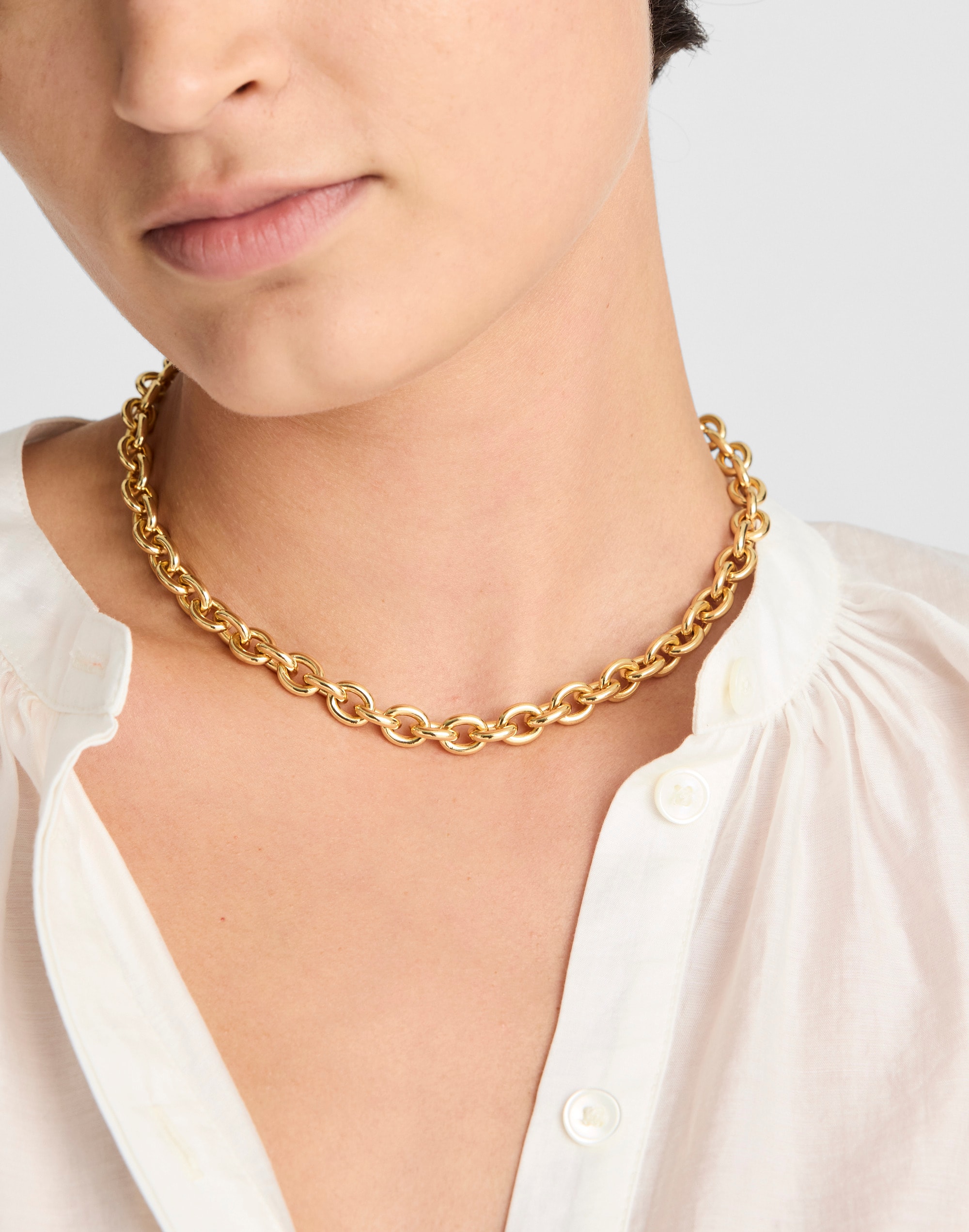 Chunky Oval Chain Necklace