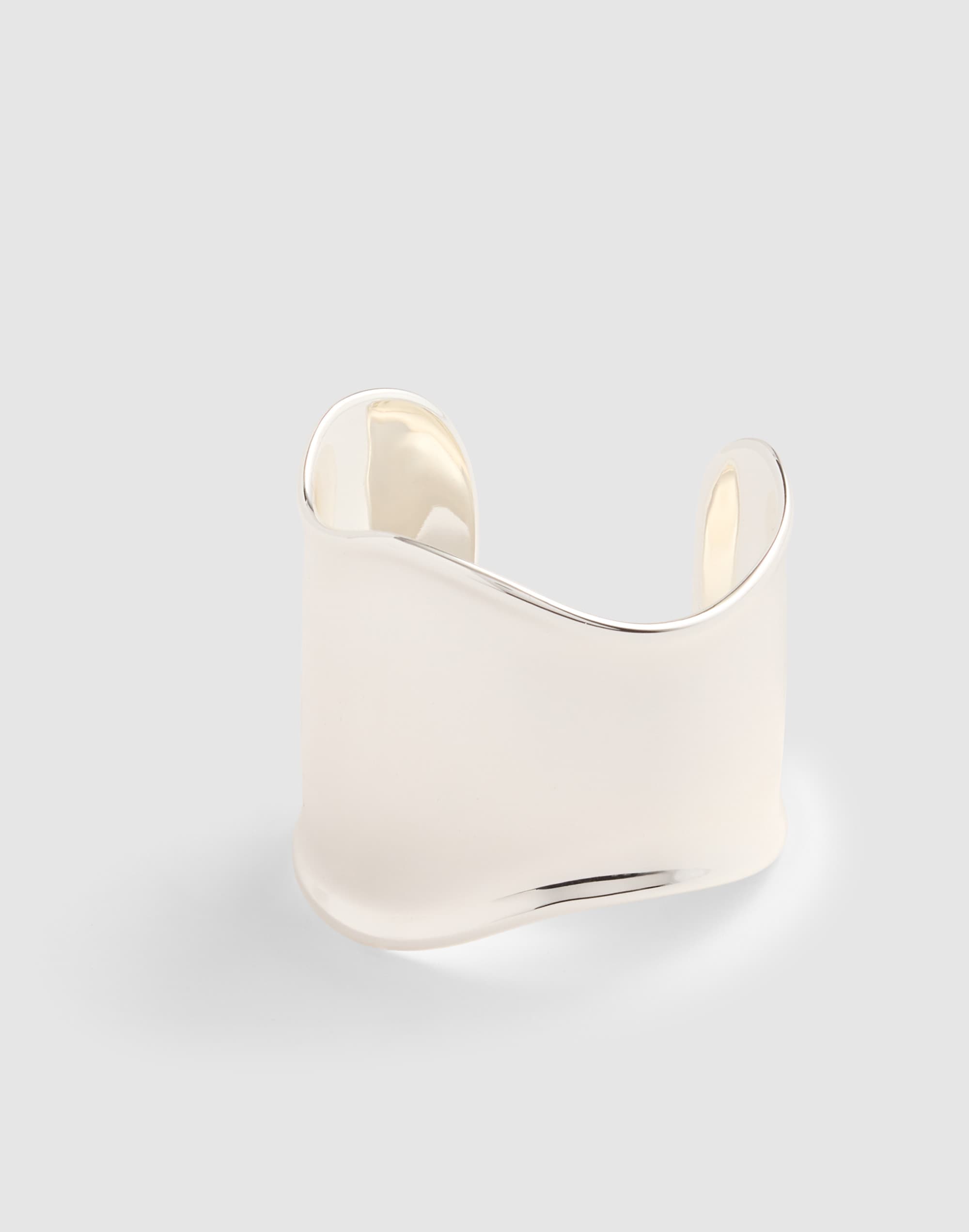 Madewell Sculpted Large Wide Cuff Bracelet In Silver
