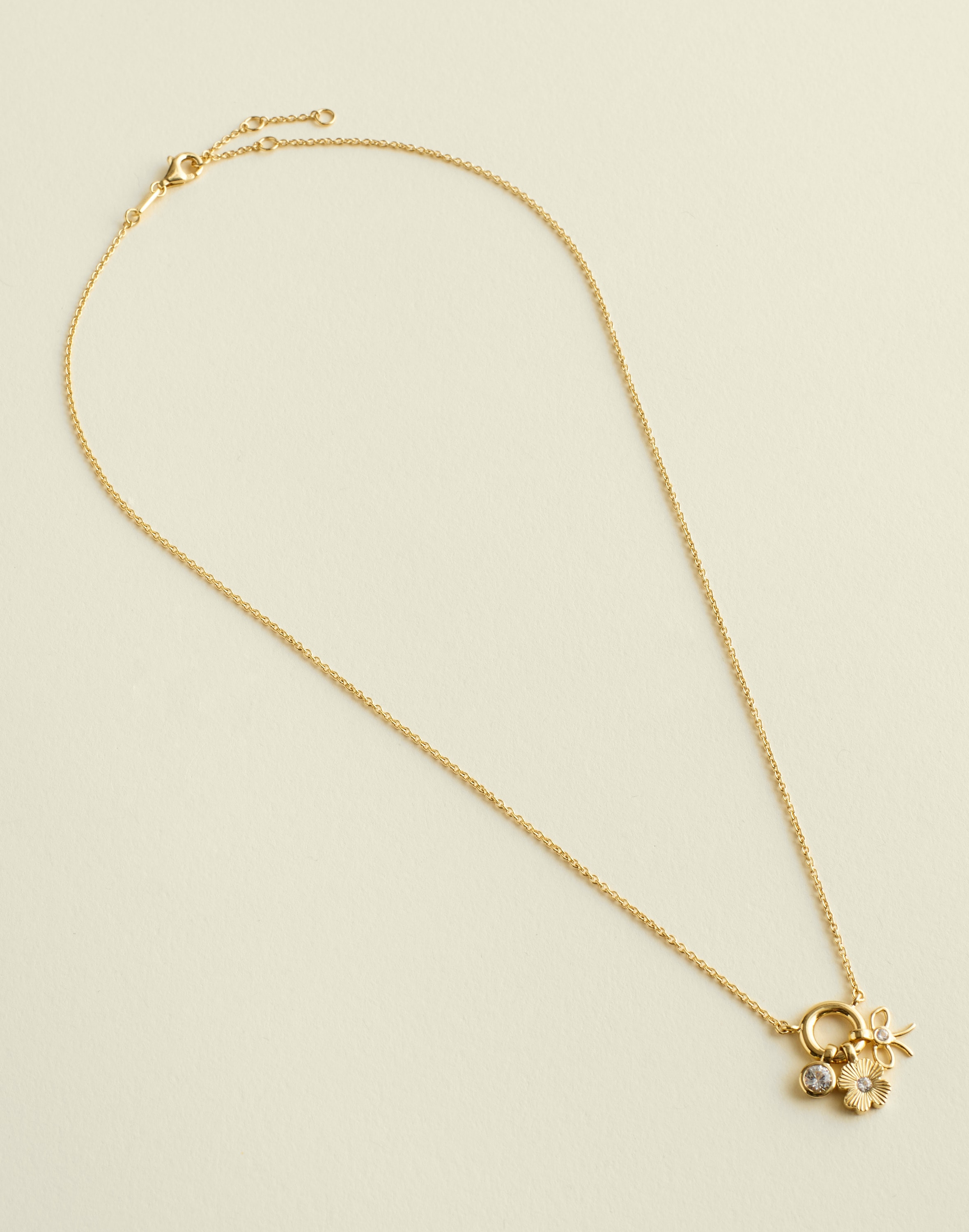 Madewell Demi-fine Cluster Charm Necklace In Gold