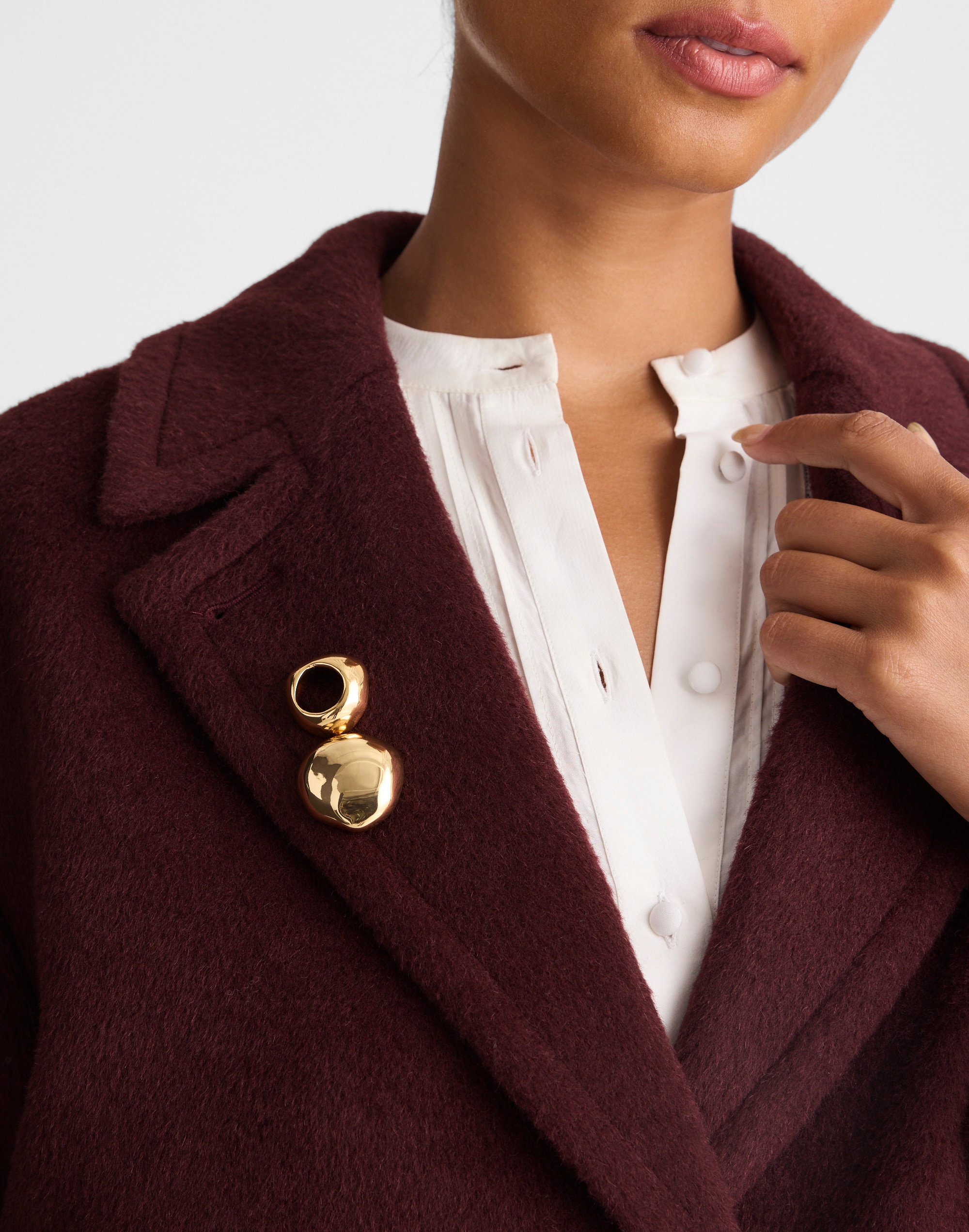 Sculpted Cutout Brooch