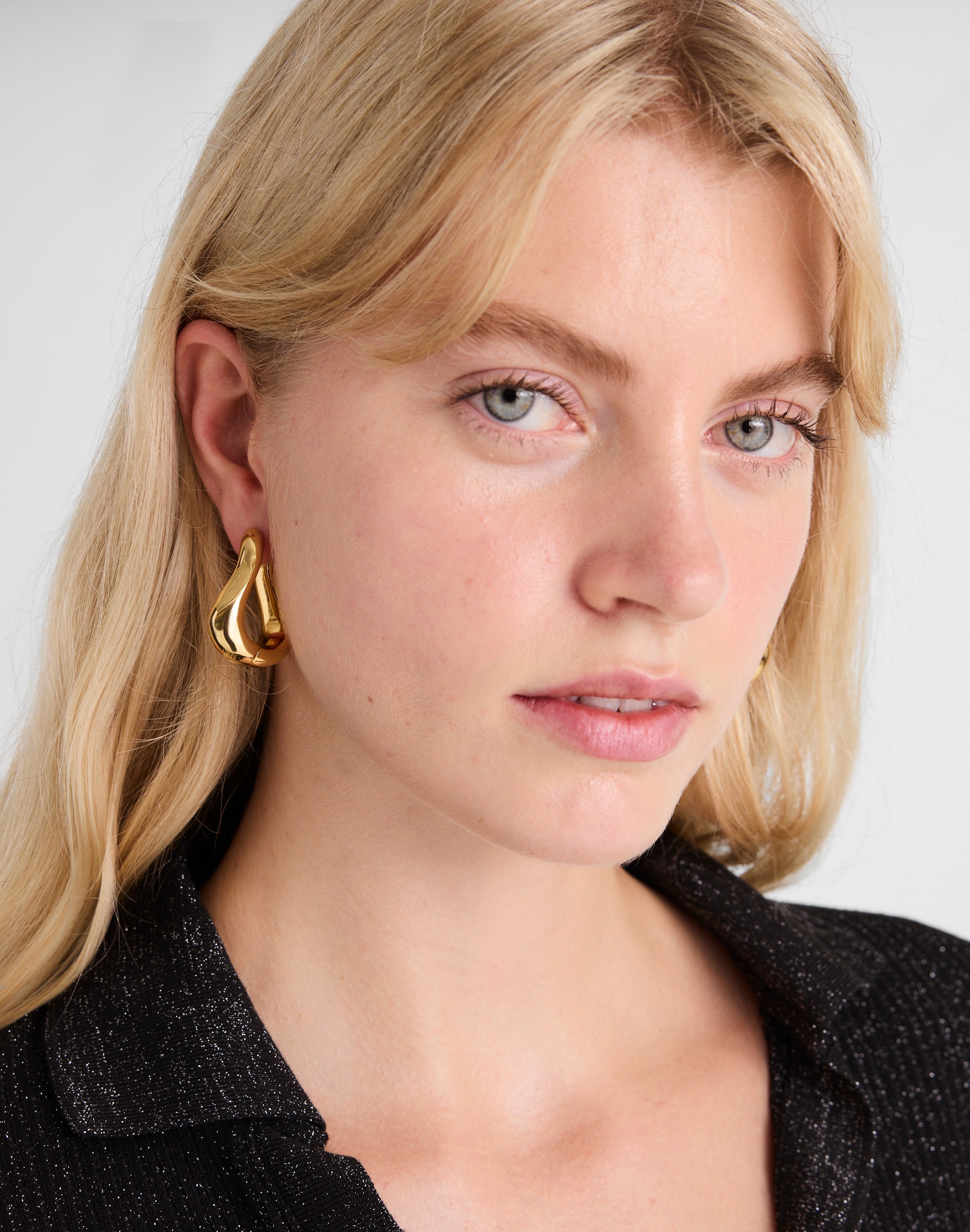 The Elevated Collection Curved Large Hoop Earrings
