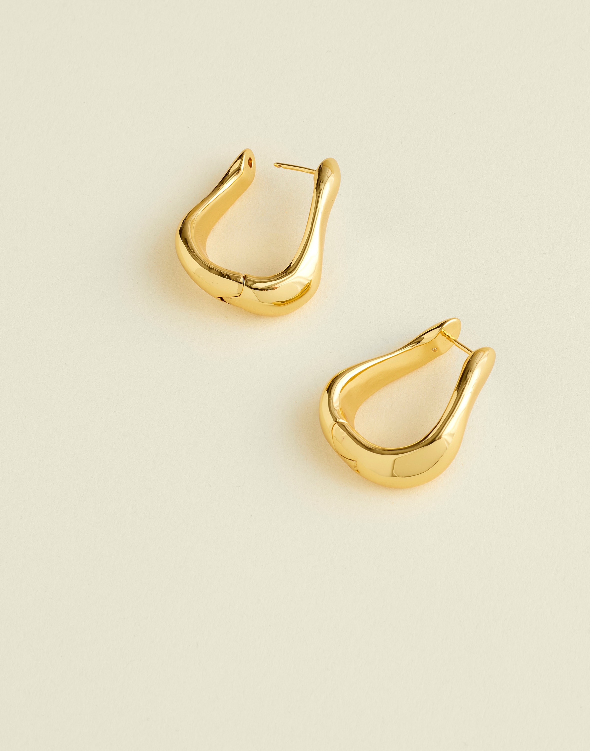 Madewell The Elevated Collection Curved Large Hoop Earrings In Brown