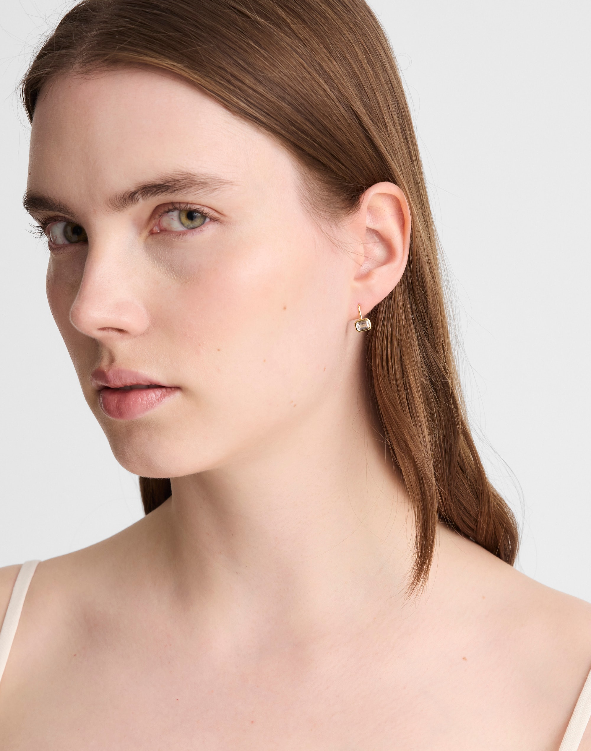 Demi-Fine Emerald-Cut Large Drop Earrings