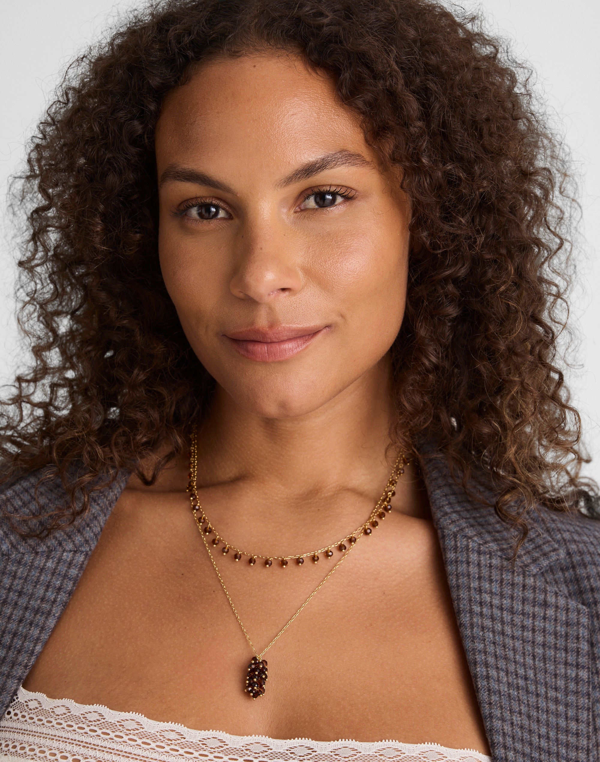 Beaded Cluster Necklace Set