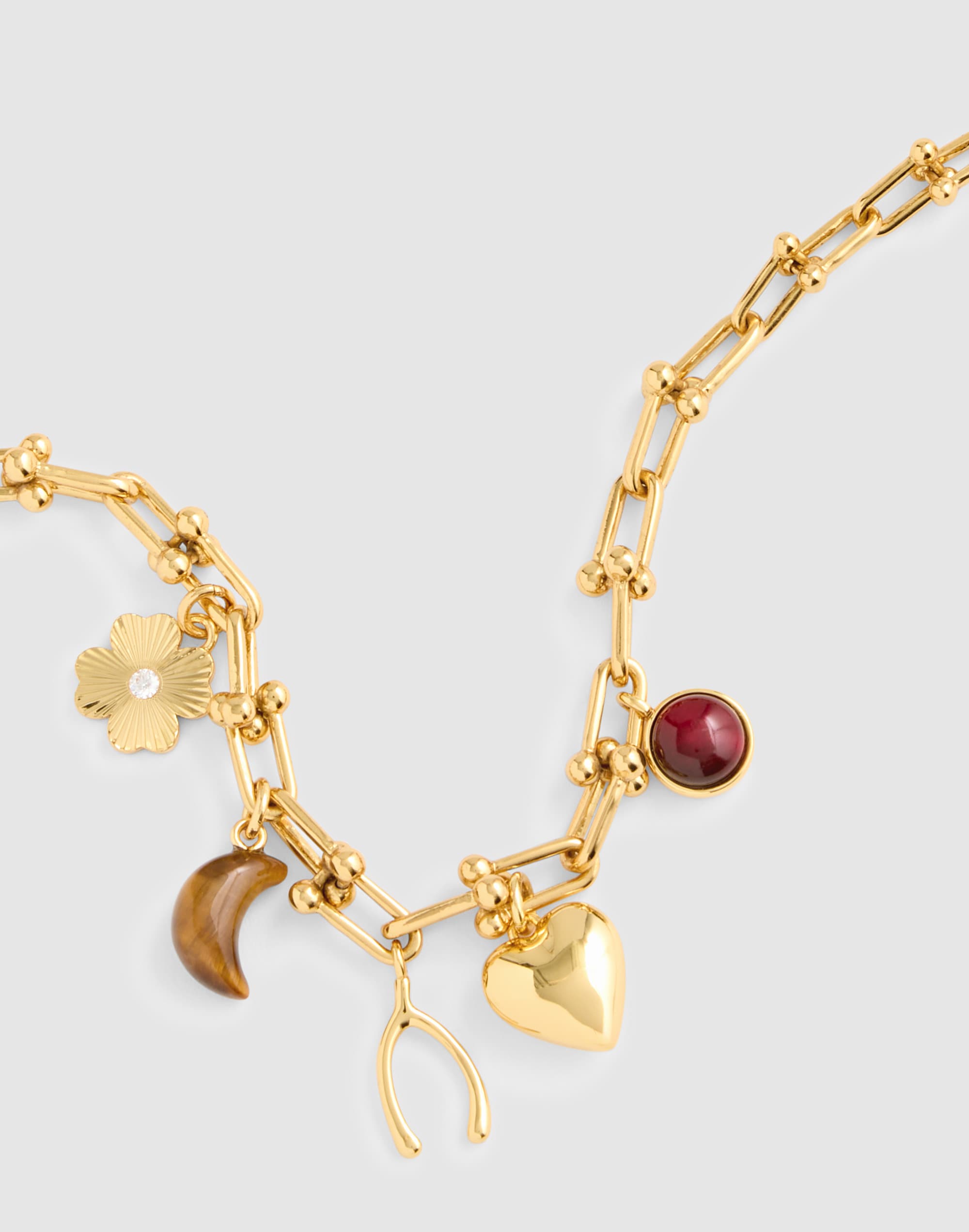 Madewell Semiprecious U-link Chain Charm Necklace In Gold