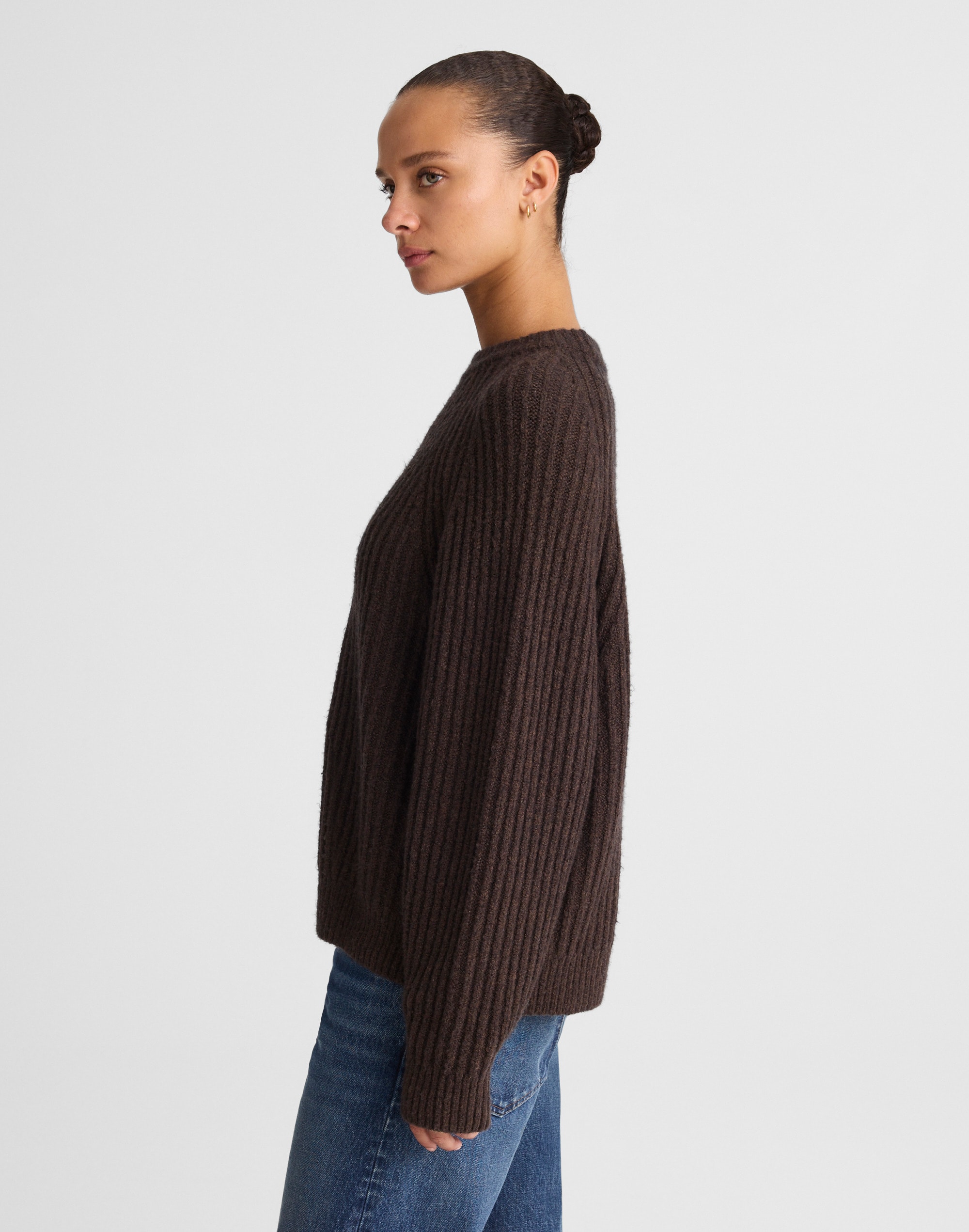 Ribbed Cotton-Blend Sweater Alternate Image 3