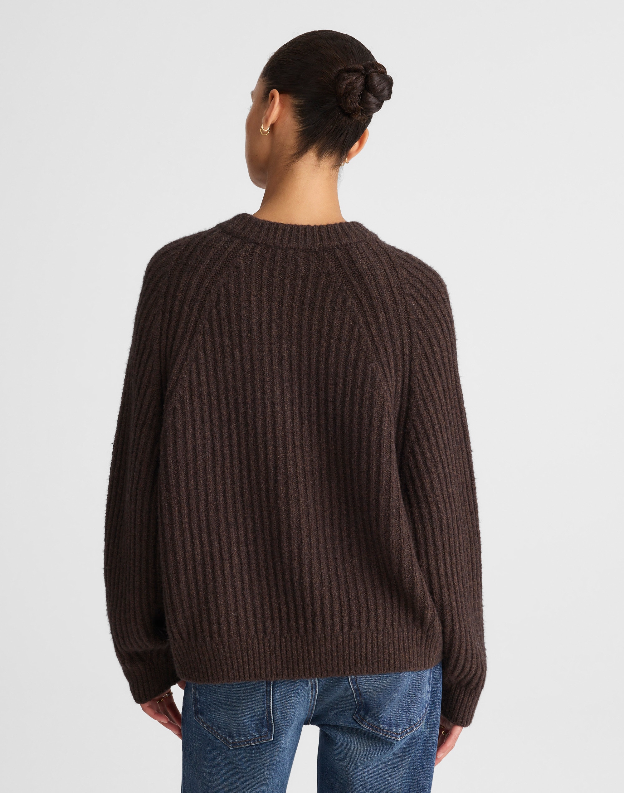 Ribbed Cotton-Blend Sweater Alternate Image 4