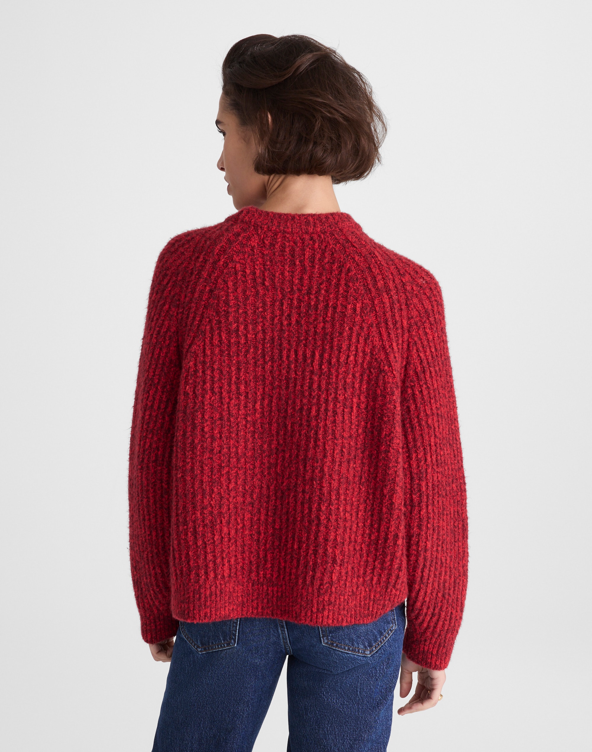 Ribbed Cotton-Blend Sweater