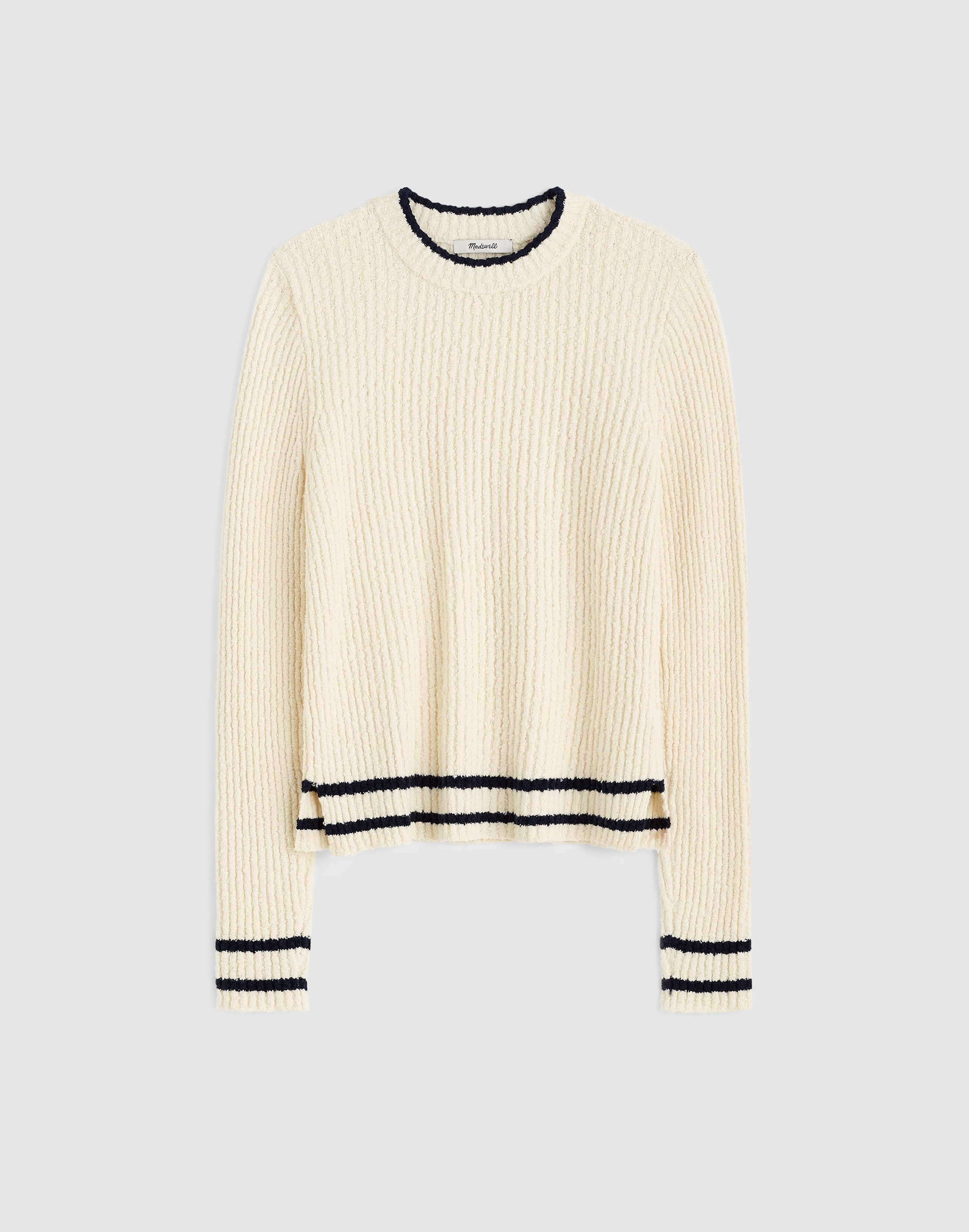 Bouclé-Knit Crewneck Sweater