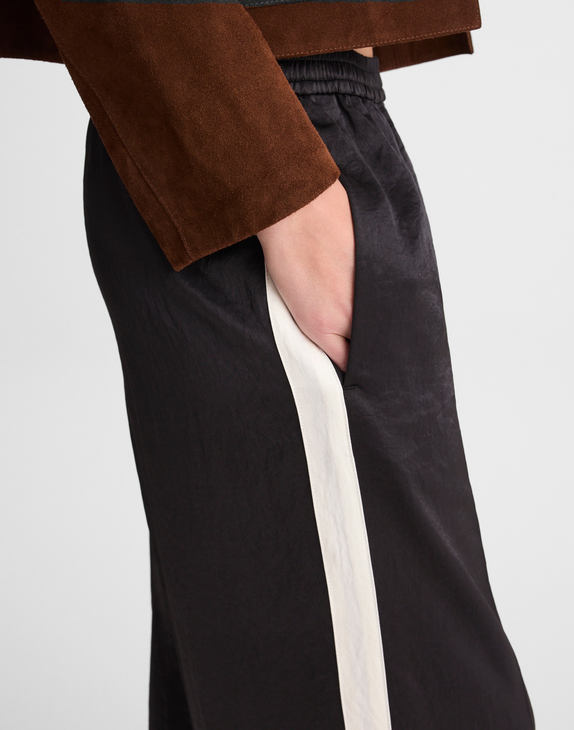 The Easy Pull-On Track Pant Satin