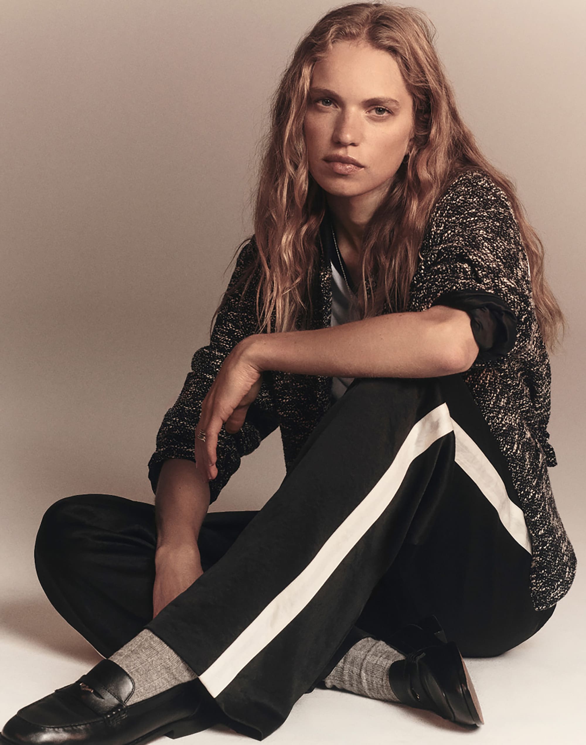 The Easy Pull-On Track Pant in Satin