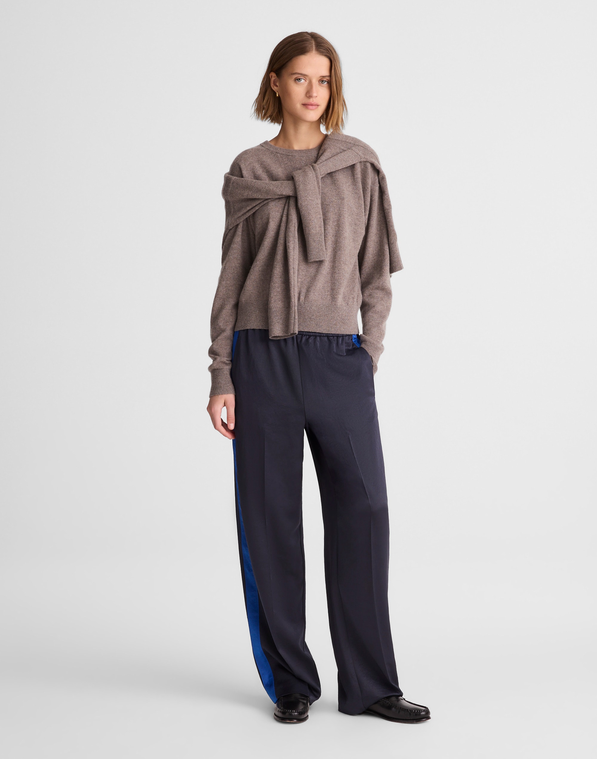 The Easy Pull-On Track Pant Satin