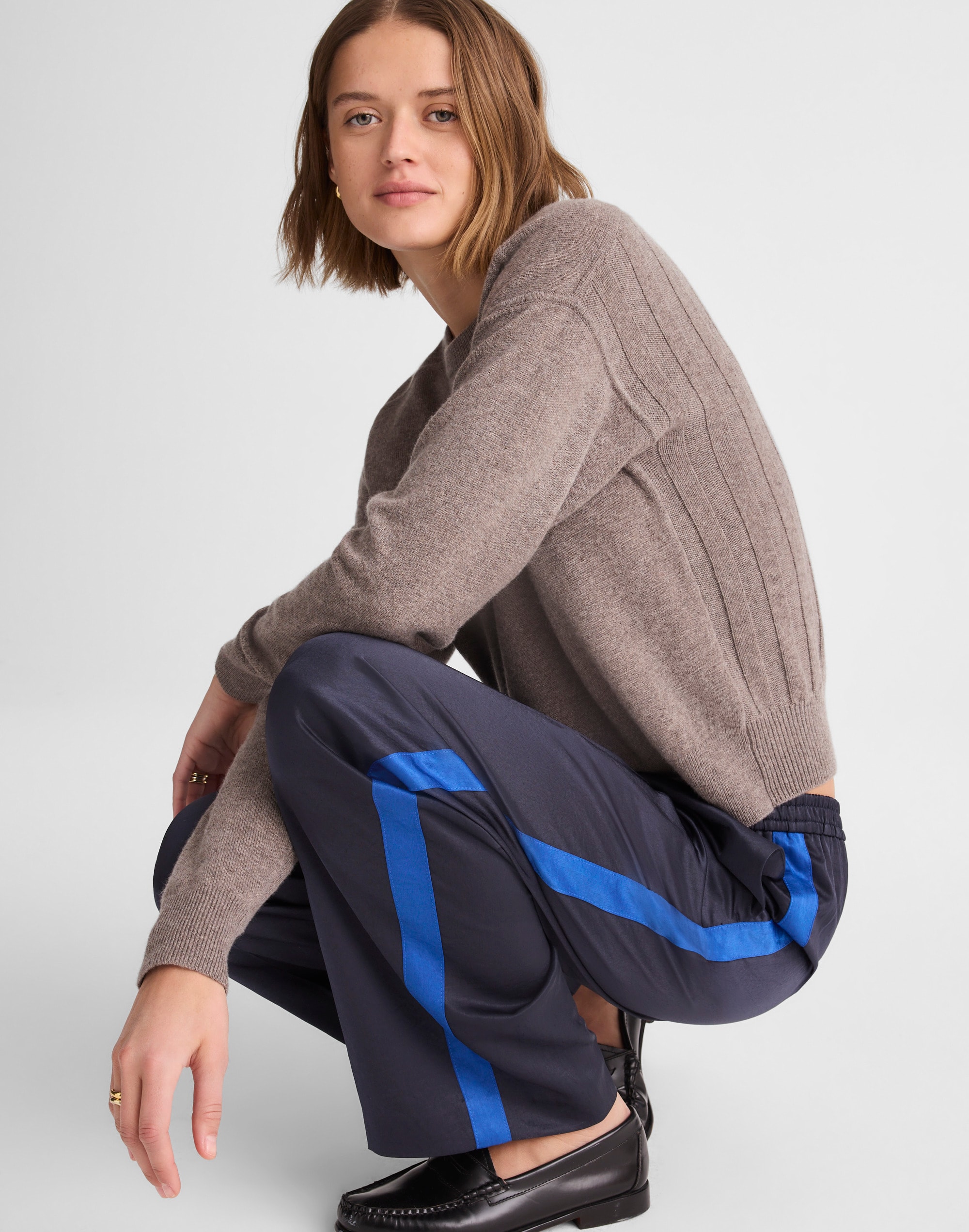 The Easy Pull-On Track Pant Satin