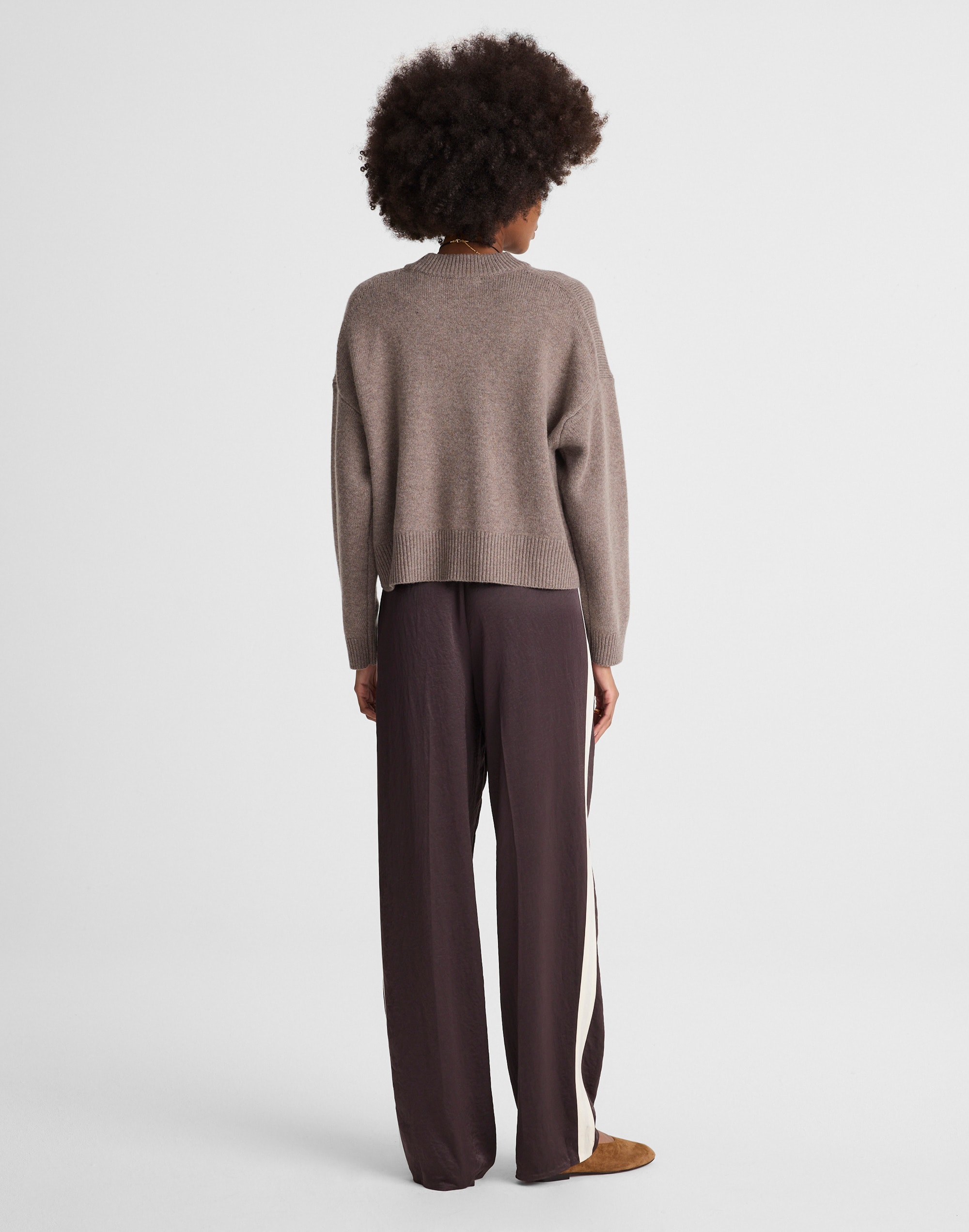 The Tall Easy Pull-On Track Pant in Satin