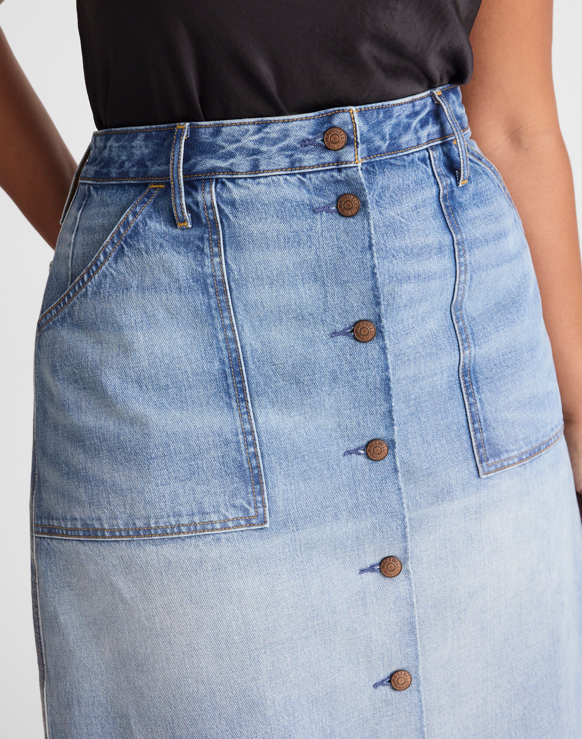 メグスリノキ/ 688 Alexa Chung for Madewell Shelley Denim Skirt in Leegate Wash