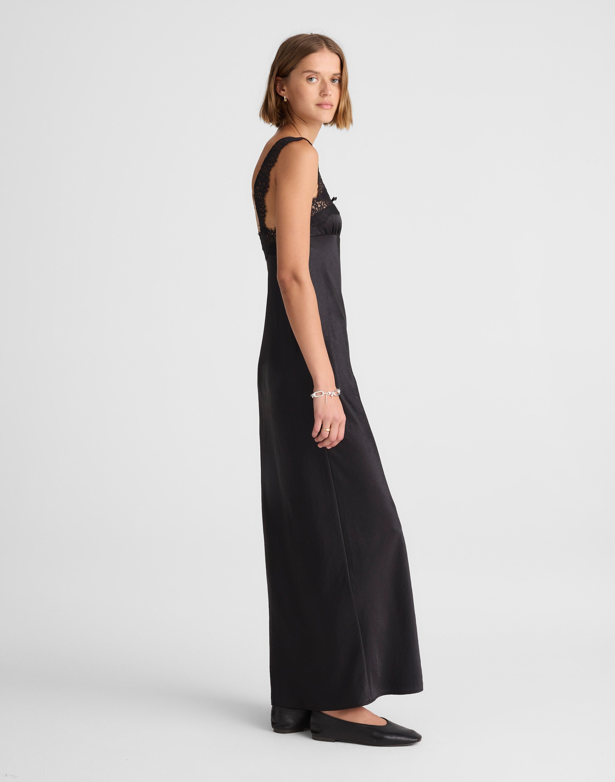 Alexa Chung for Madewell Courtney Satin Slip Dress