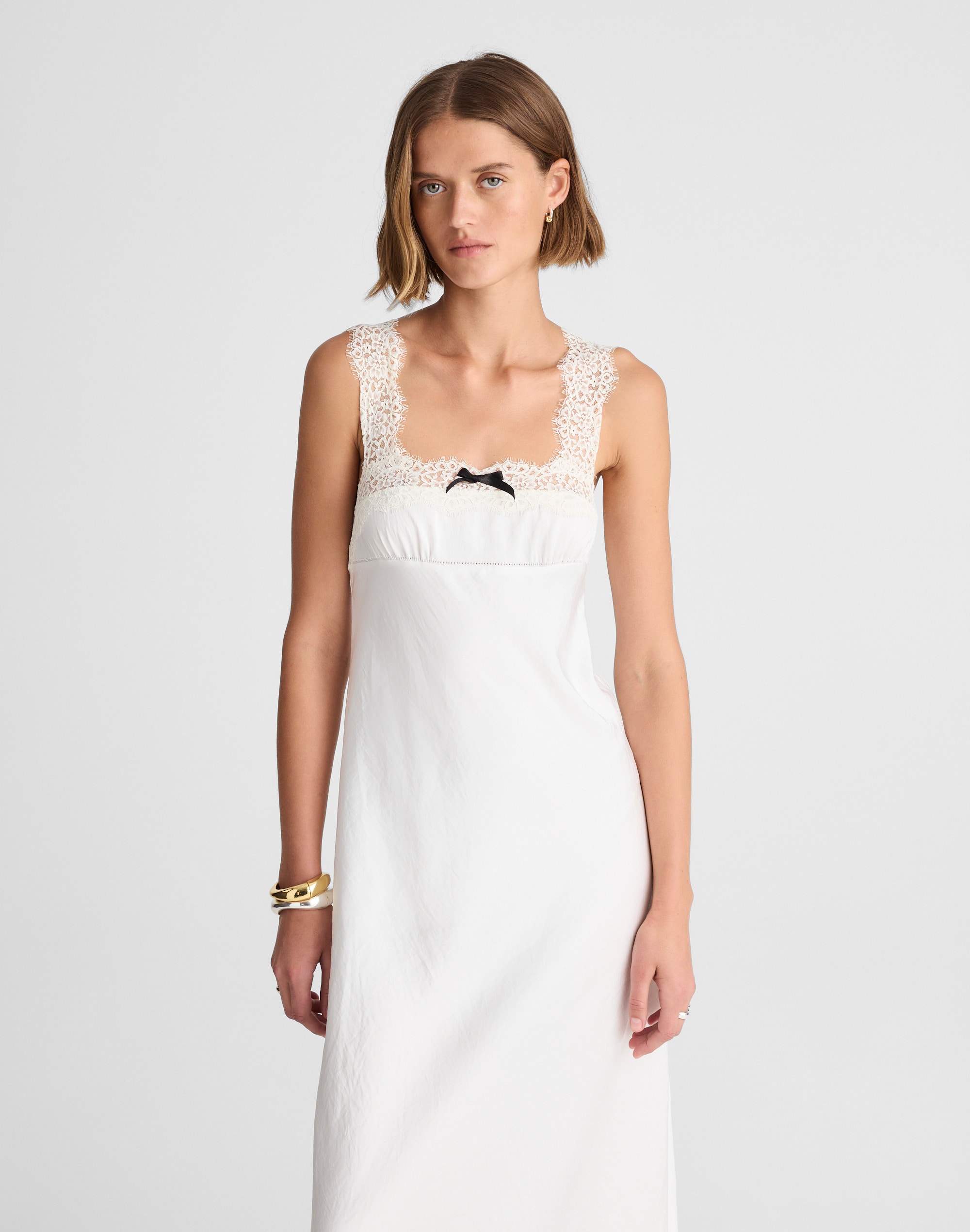 Alexa Chung for Madewell Courtney Satin Slip Dress