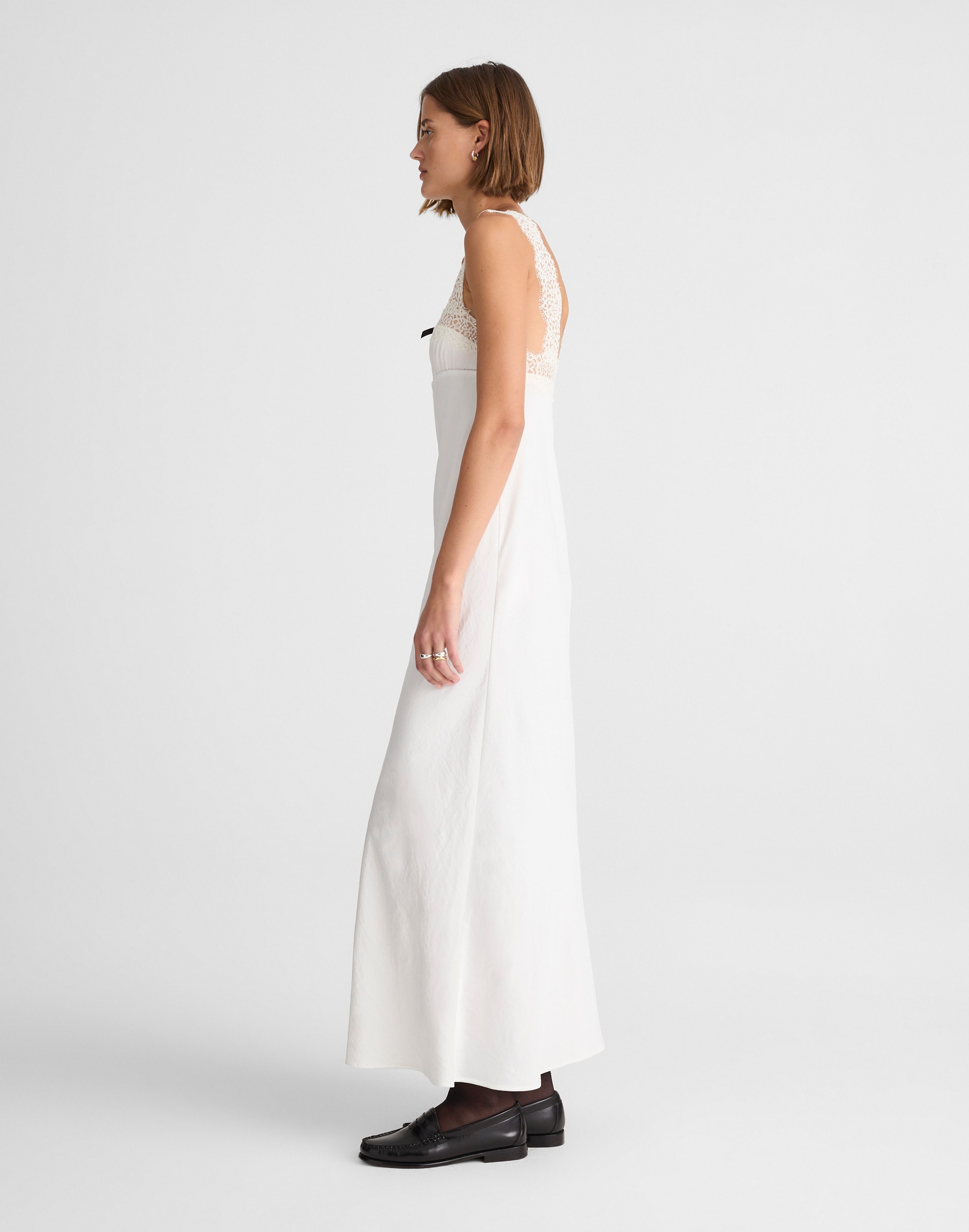 Alexa Chung for Madewell Courtney Satin Slip Dress