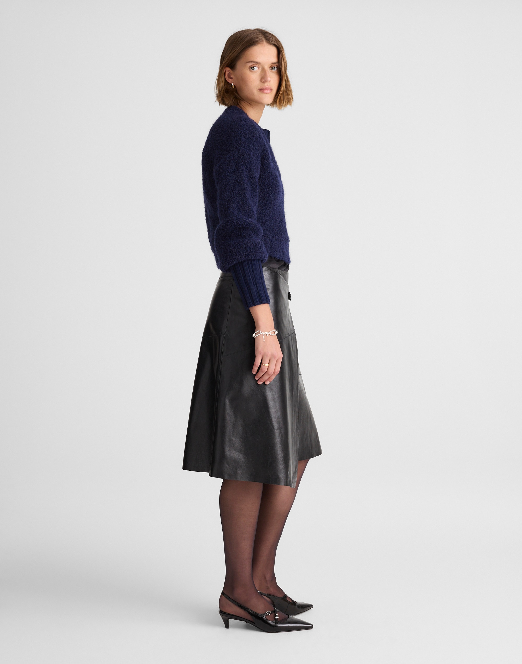 Alexa Chung for Madewell Vivienne Leather Wrap Skirt