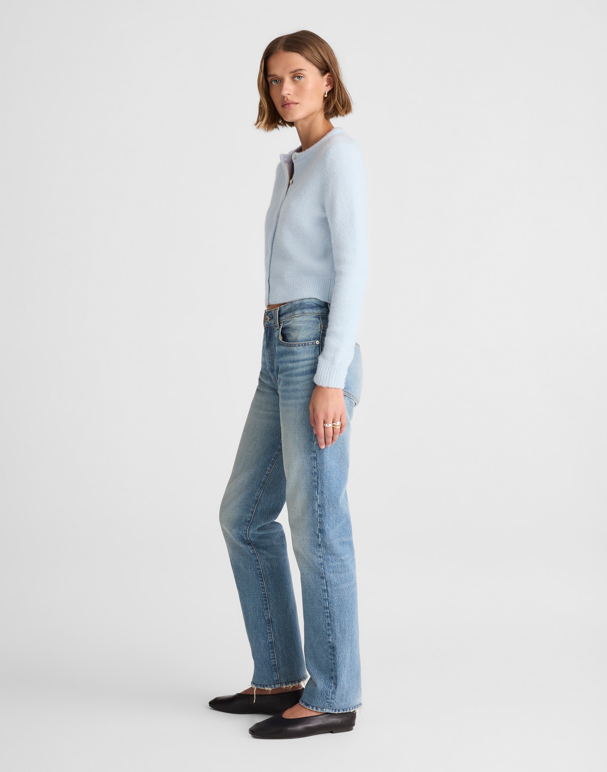 Alexa Chung for Madewell Franny Straight Jean in Oakwick Wash