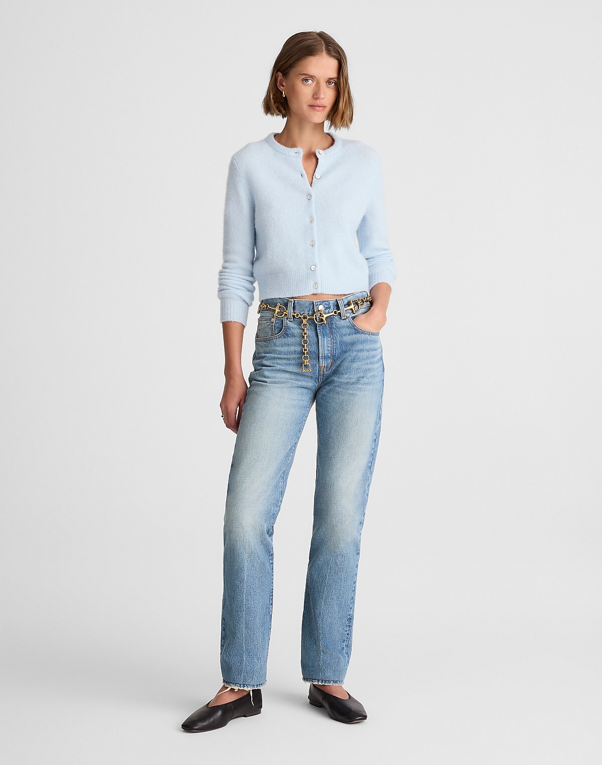 Alexa Chung for Madewell Franny Straight Jean in Oakwick Wash