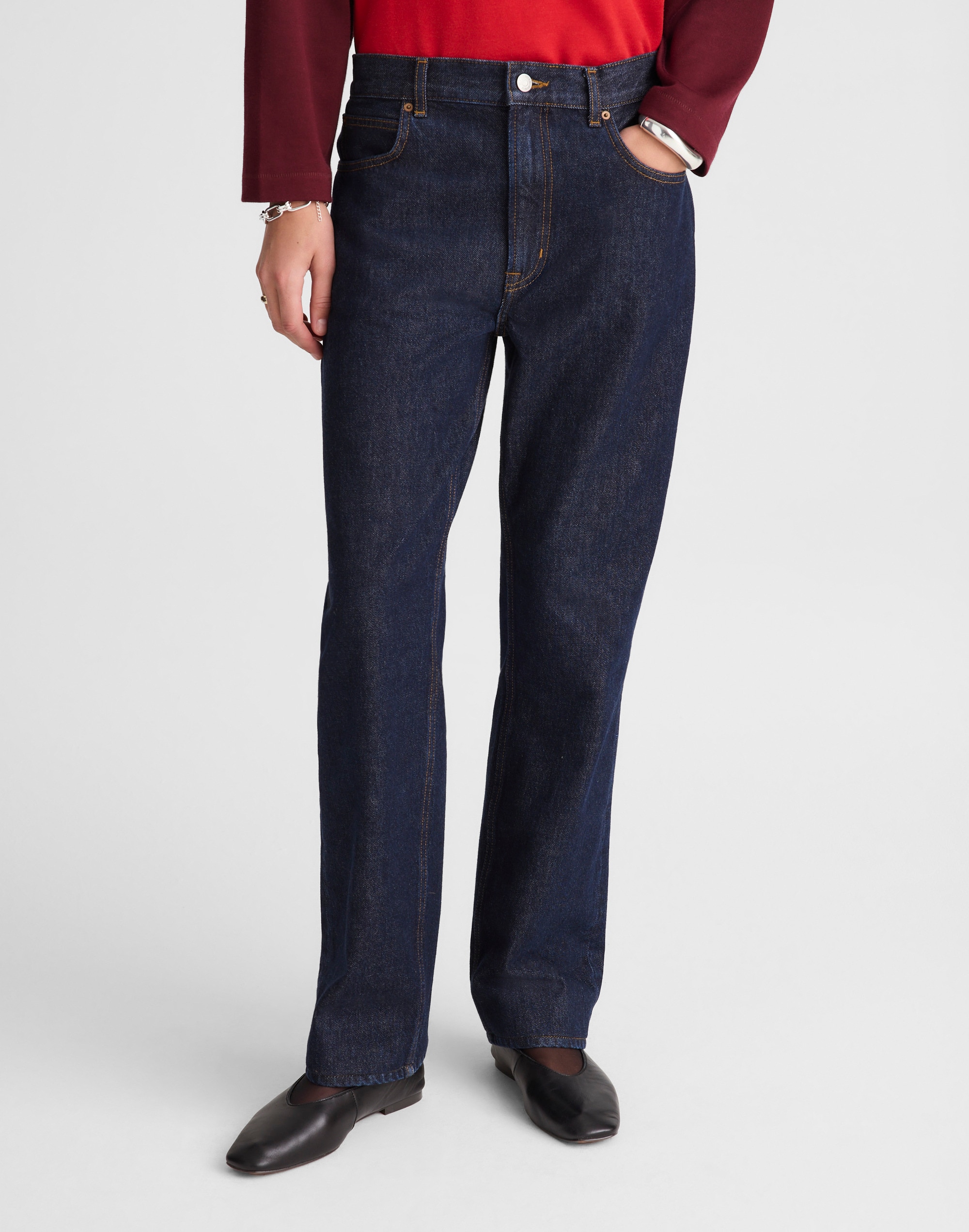 Alexa Chung for Madewell Slim Boyfriend Jean in Rinse Wash