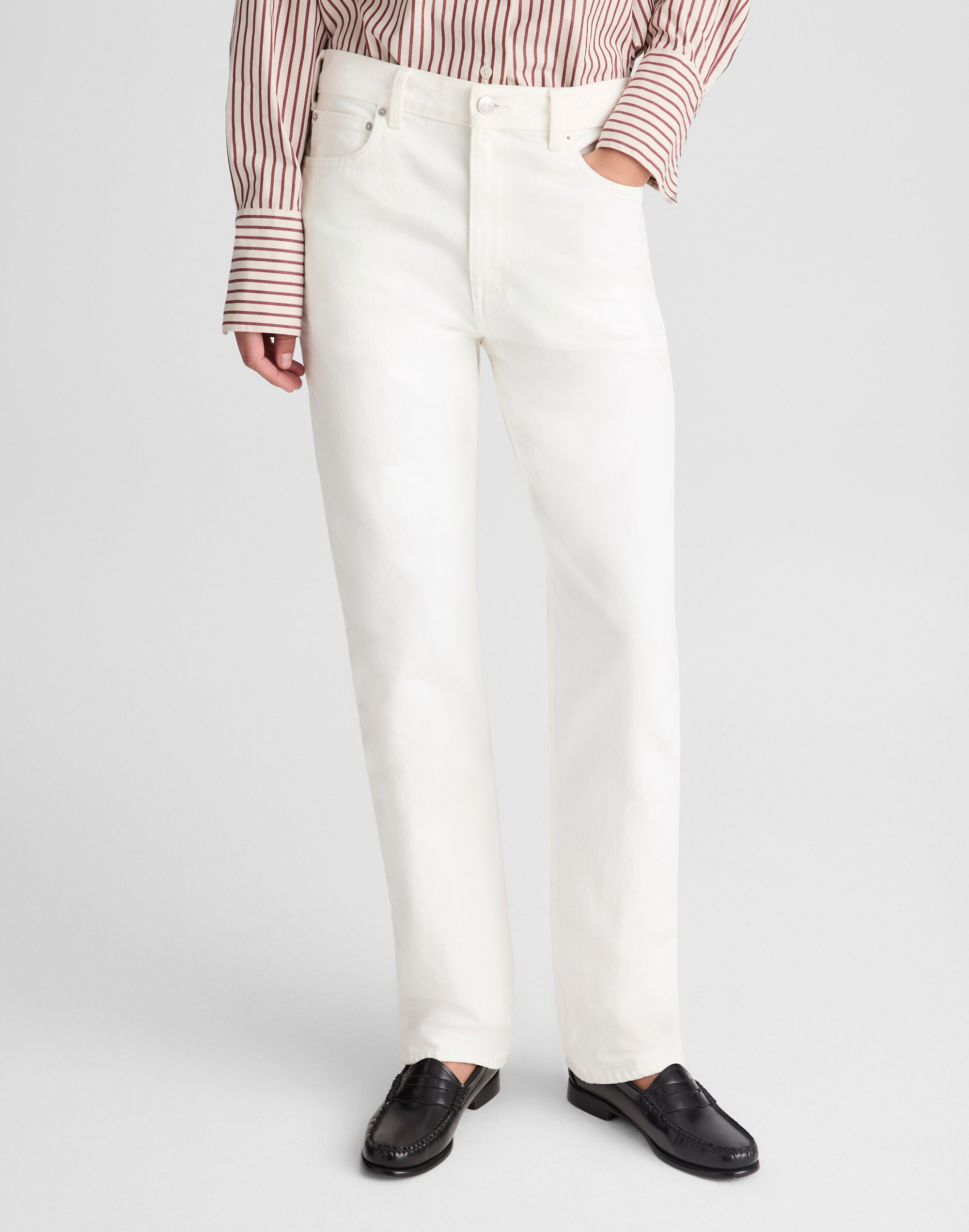 Alexa Chung for Madewell Slim Boyfriend Jean Tile White