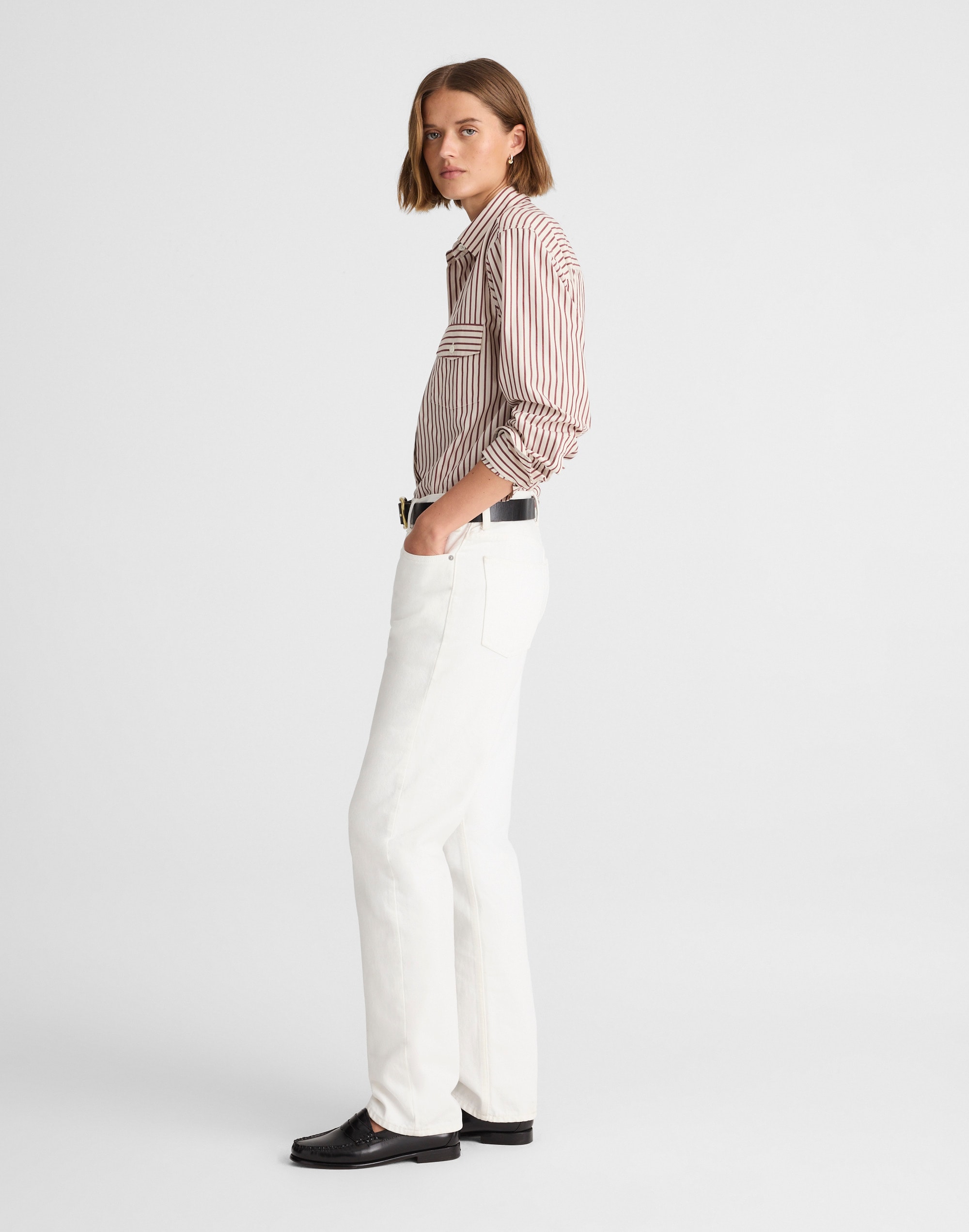 Alexa Chung for Madewell Slim Boyfriend Jean Tile White