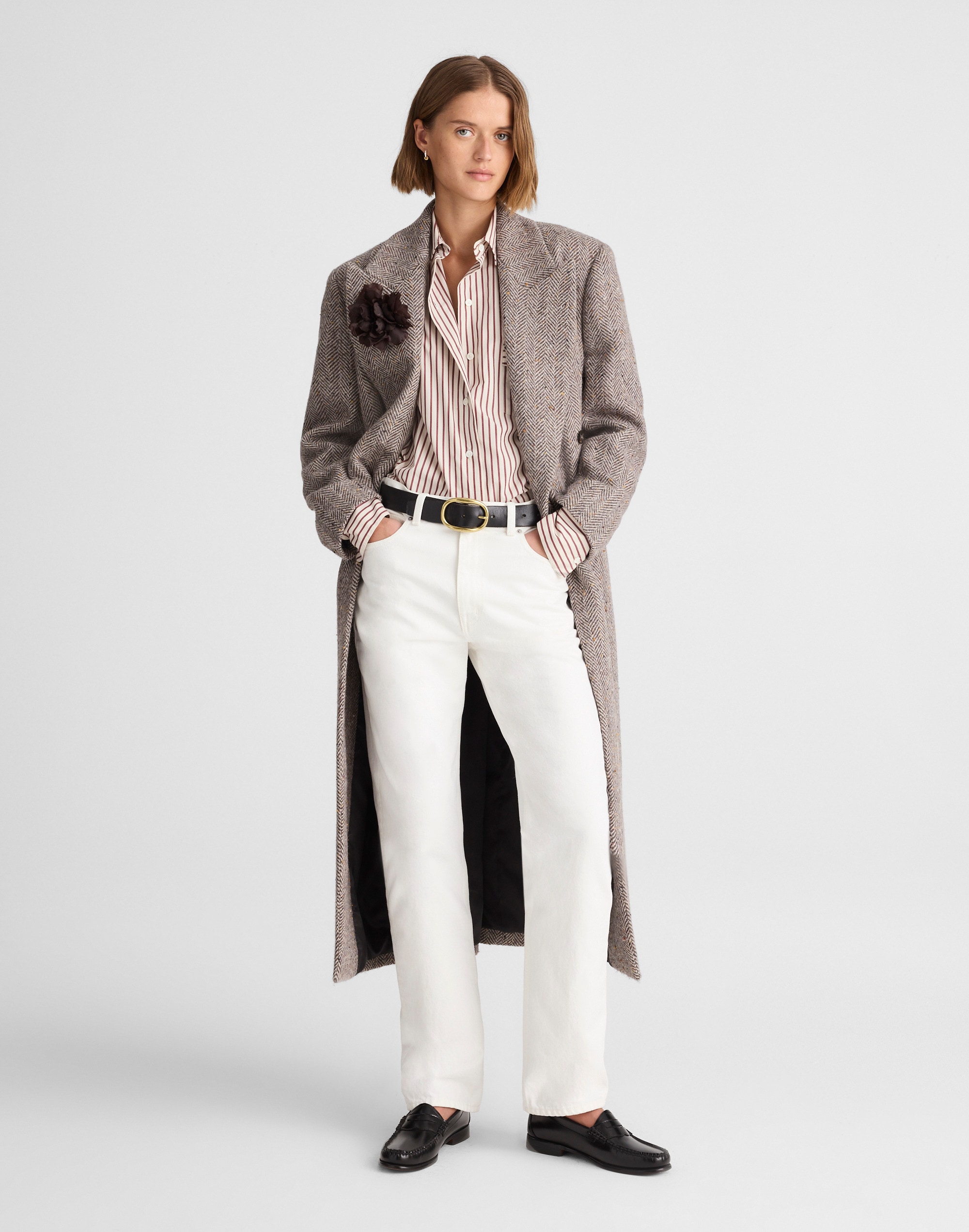 alexa chung for madewell slim boyfriend jean in tile white